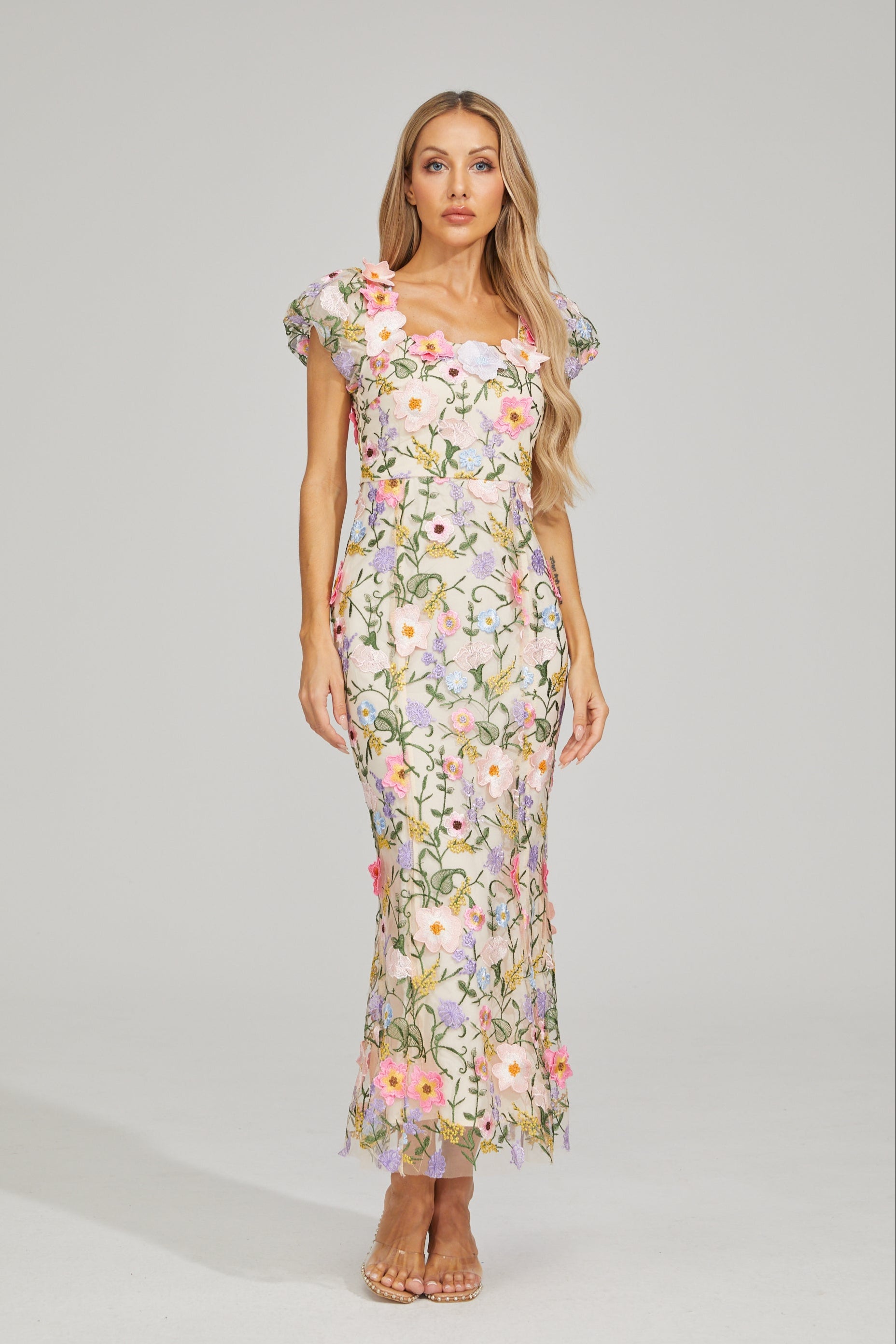 Ariane Flora Embroidered Maxi Dress