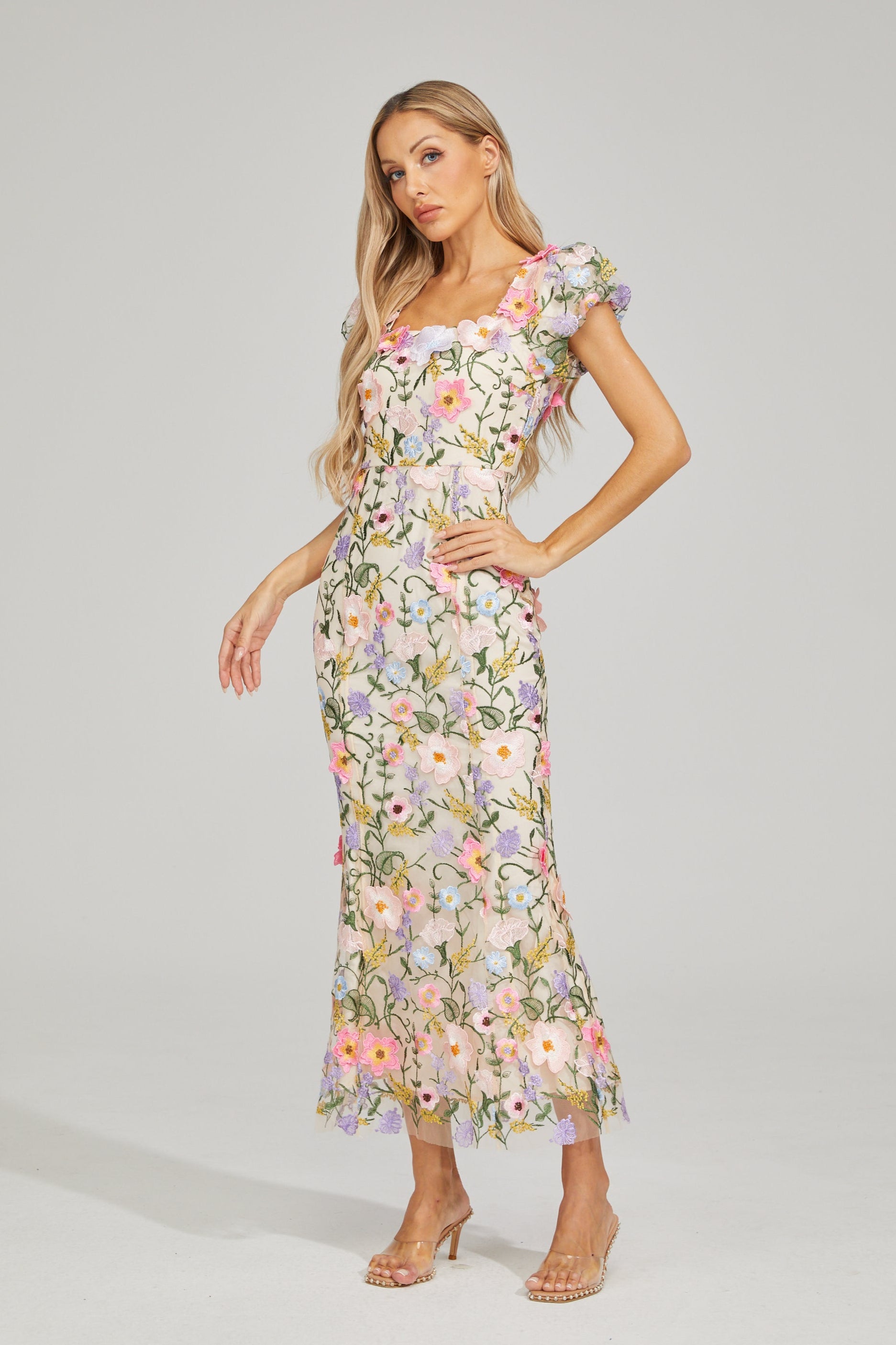 Ariane Flora Embroidered Maxi Dress
