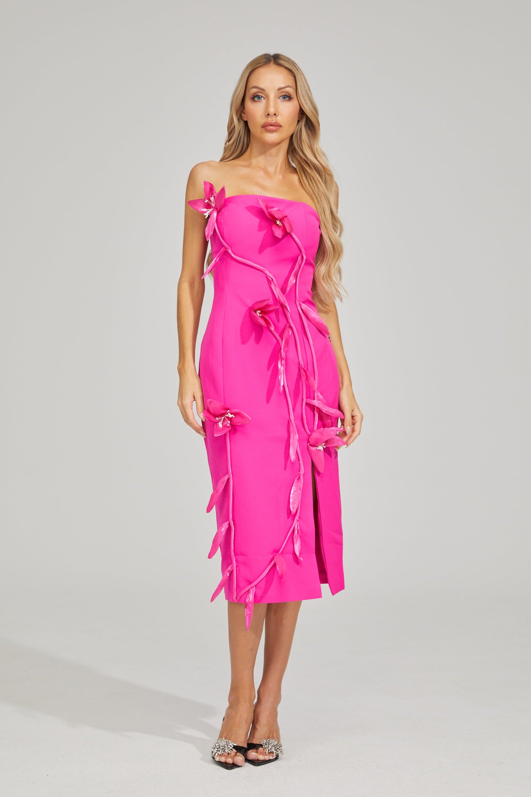 Lumira Floral Bodycon Midi Dress