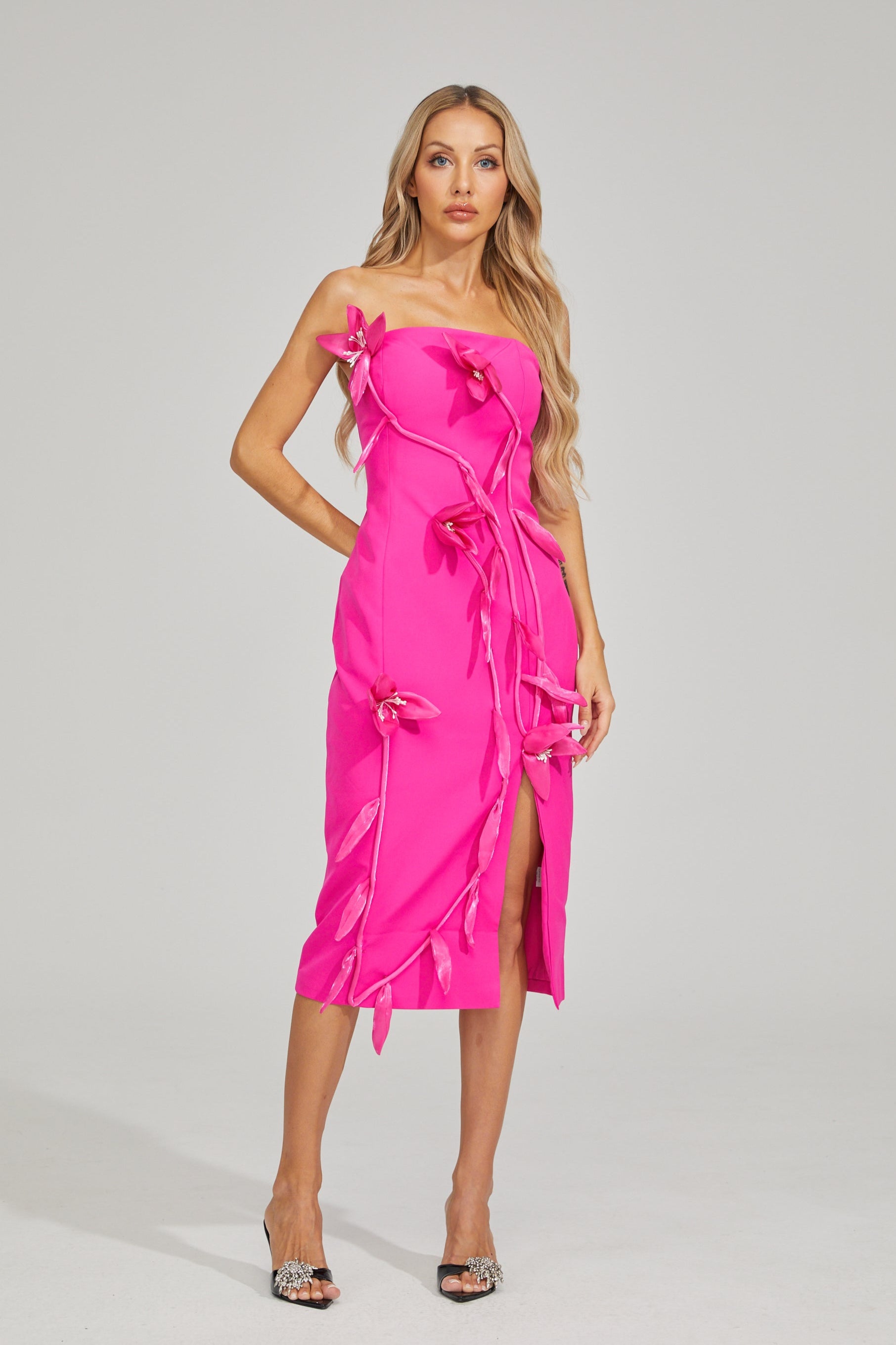 Lumira Floral Bodycon Midi Dress