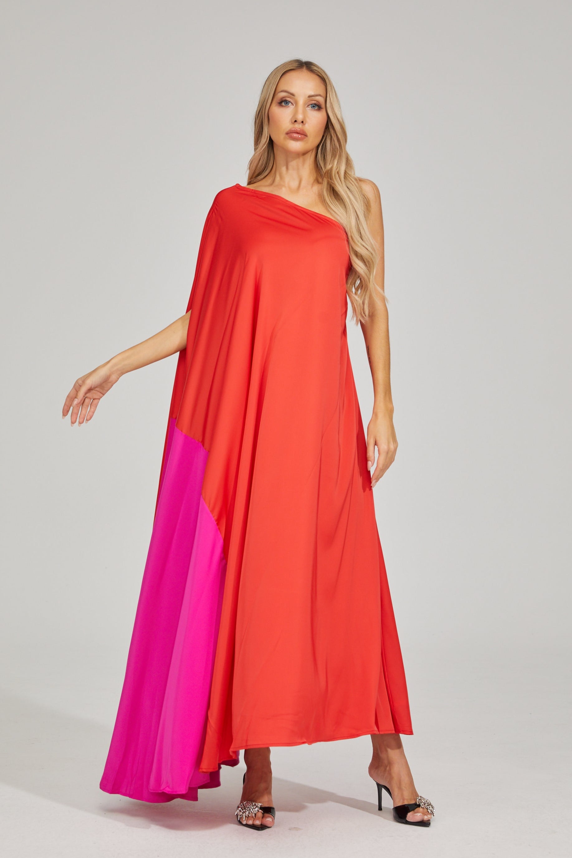 Nerina Fusion Asymmetrical Maxi Dress