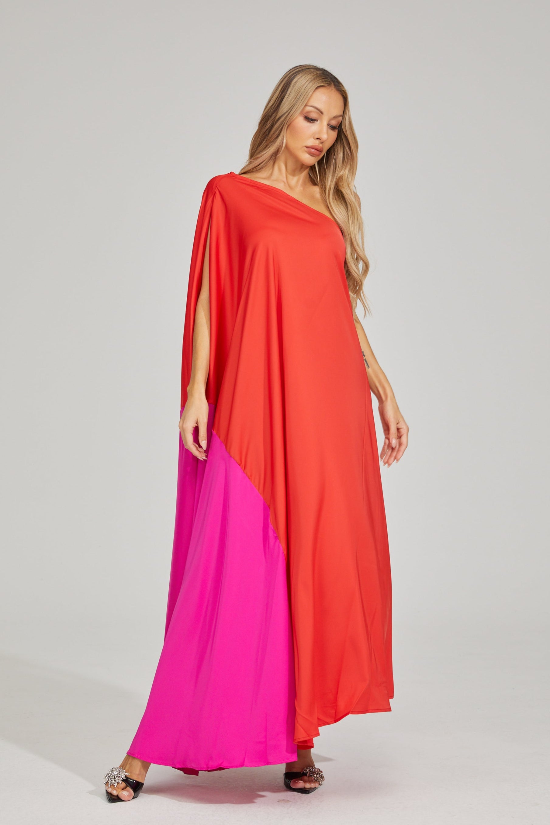 Nerina Fusion Asymmetrical Maxi Dress