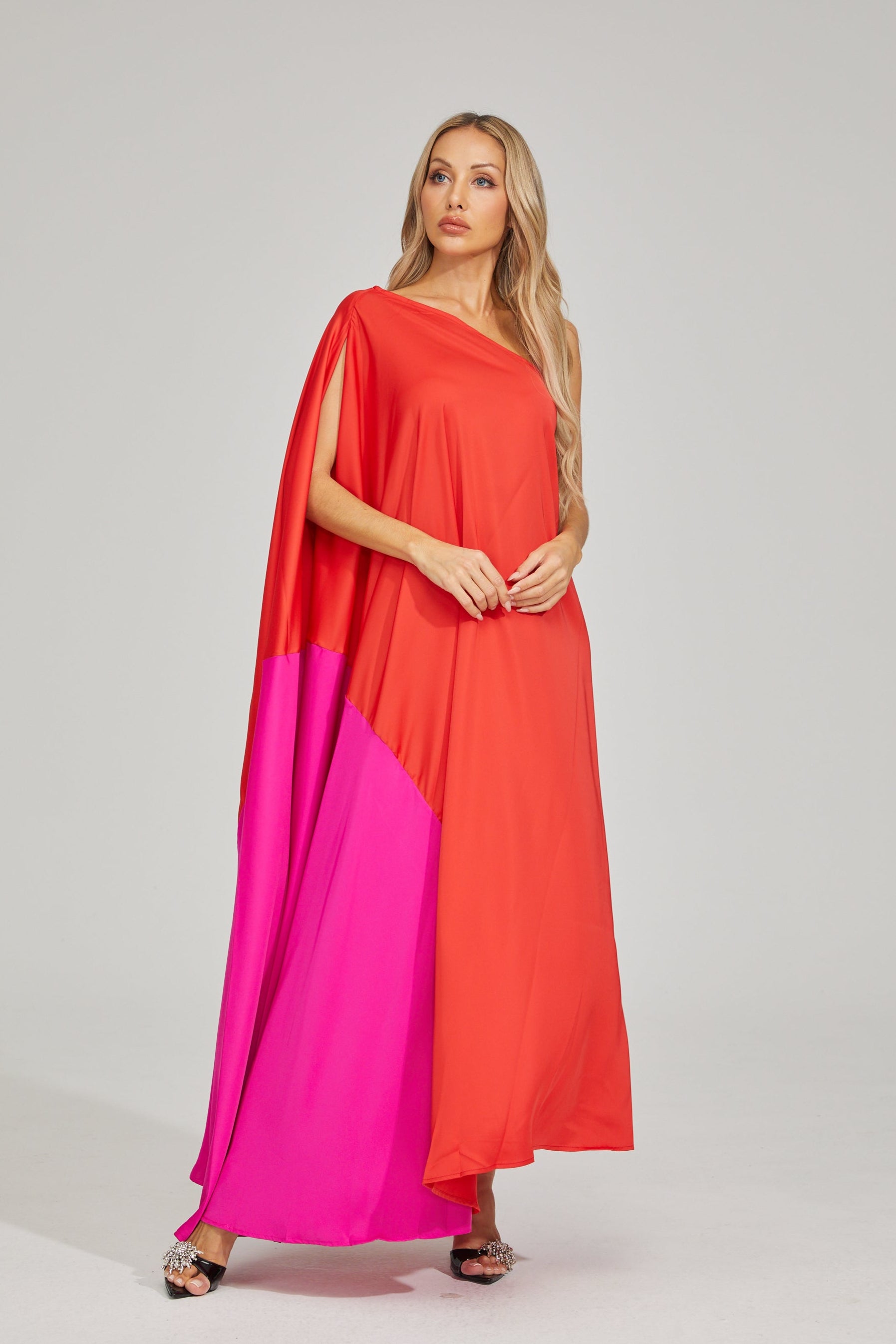 Nerina Fusion Asymmetrical Maxi Dress