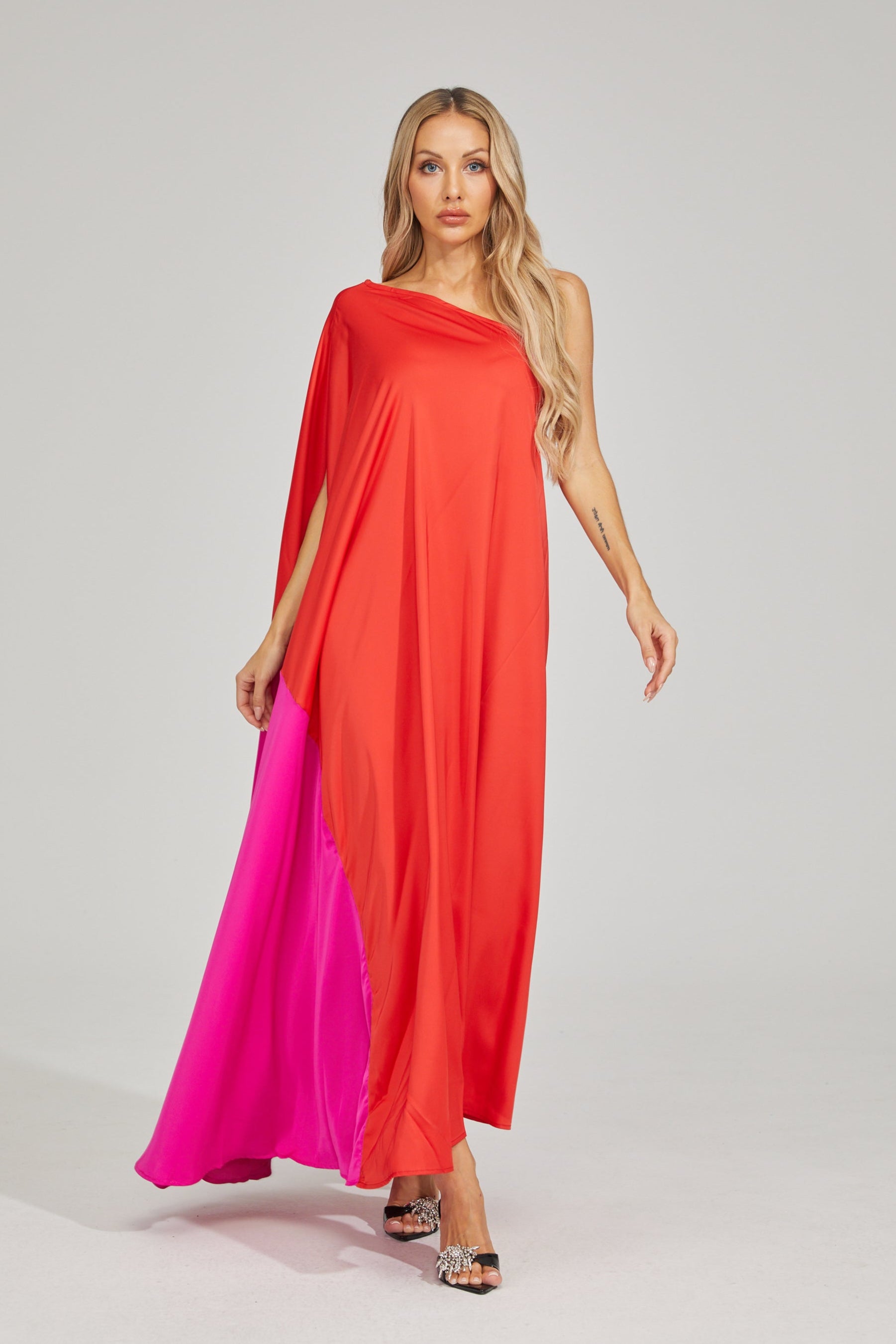 Nerina Fusion Asymmetrical Maxi Dress