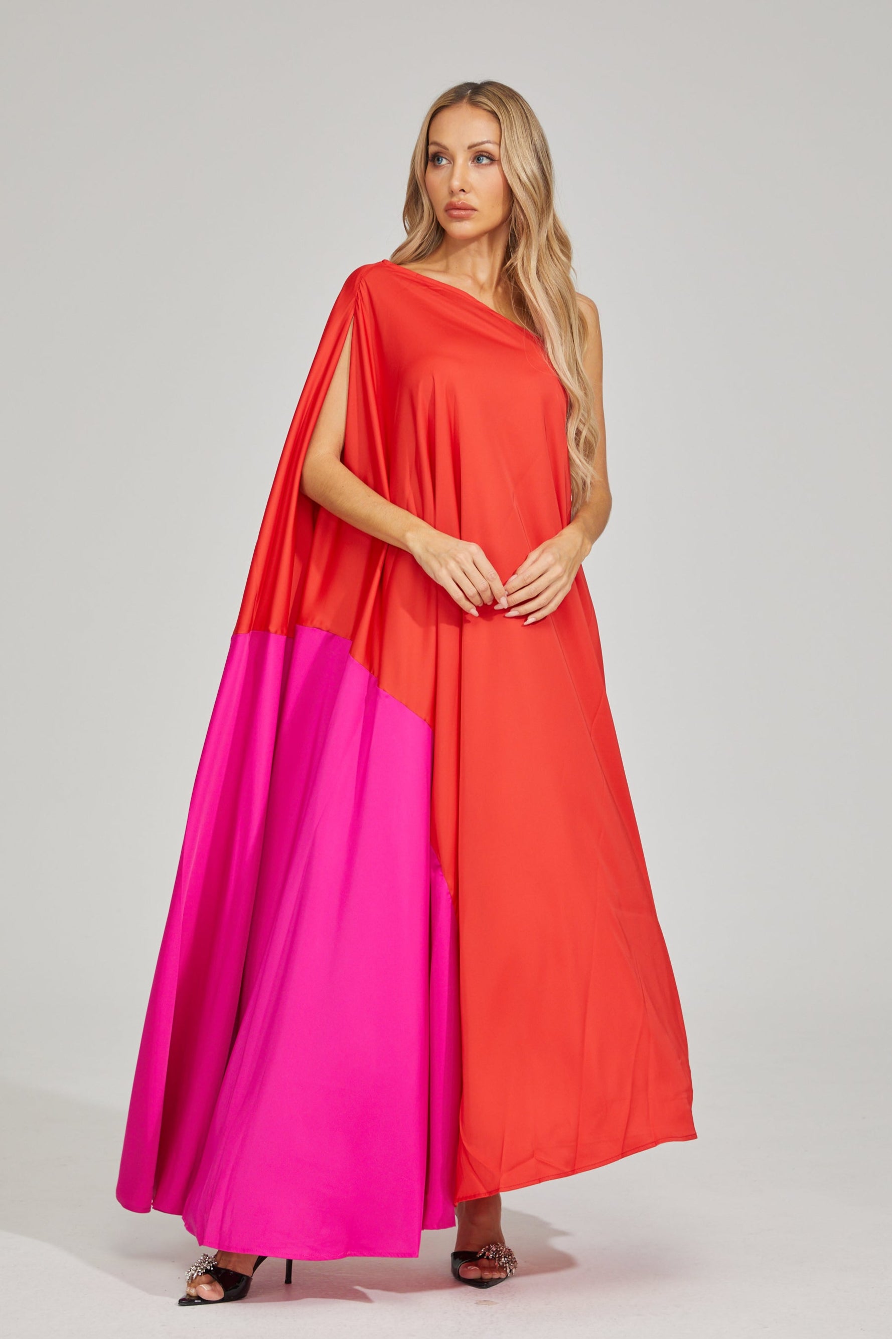 Nerina Fusion Asymmetrical Maxi Dress