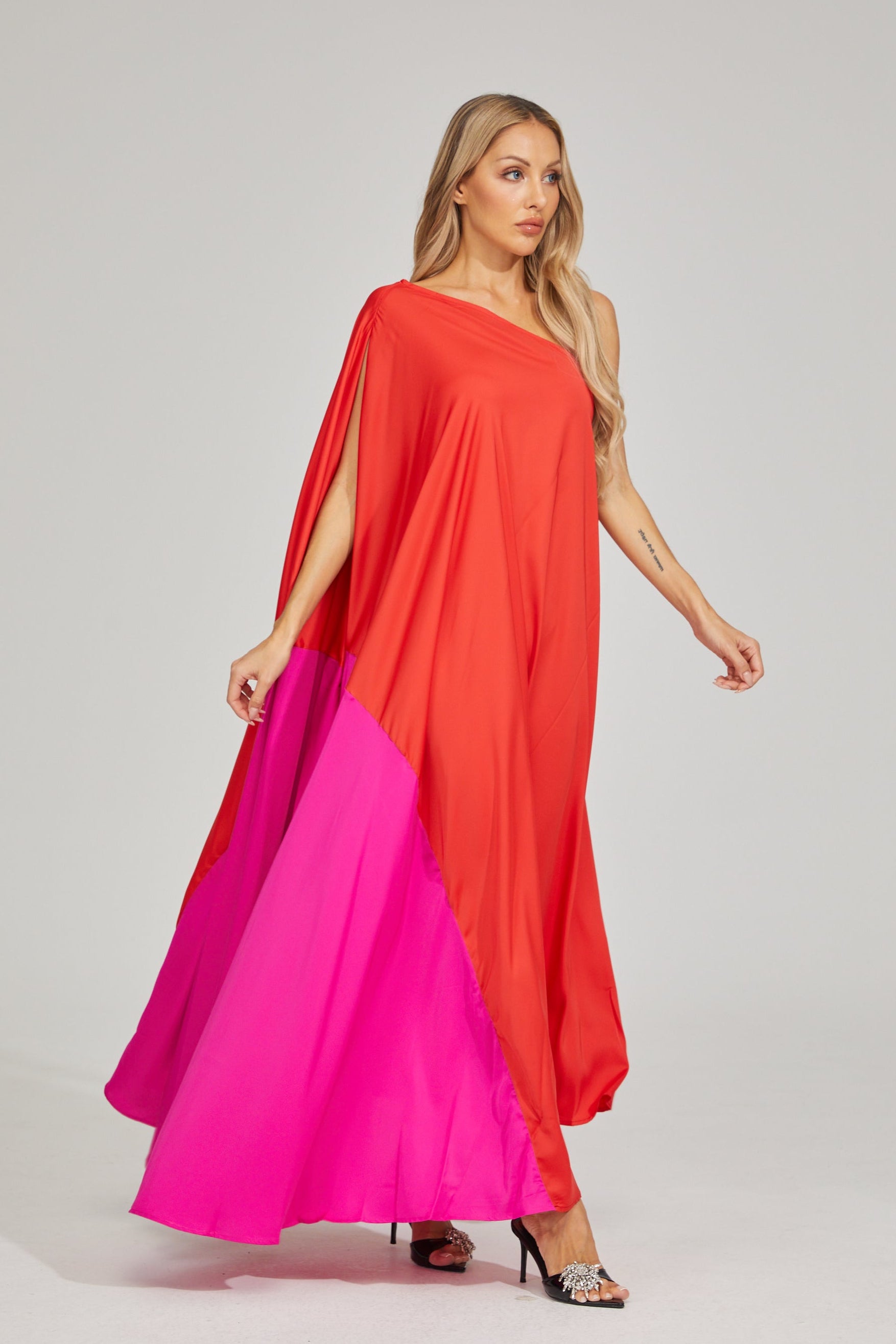 Nerina Fusion Asymmetrical Maxi Dress