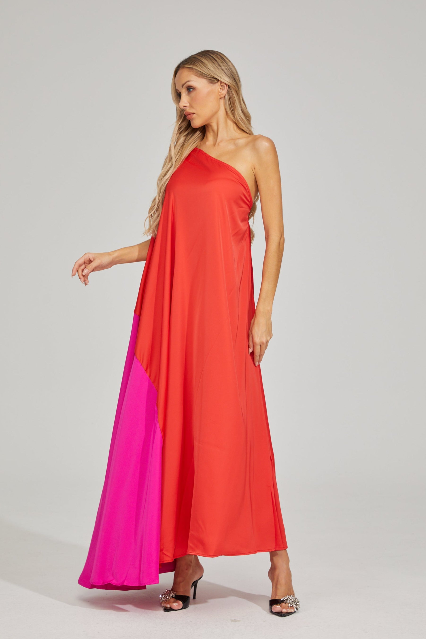 Nerina Fusion Asymmetrical Maxi Dress