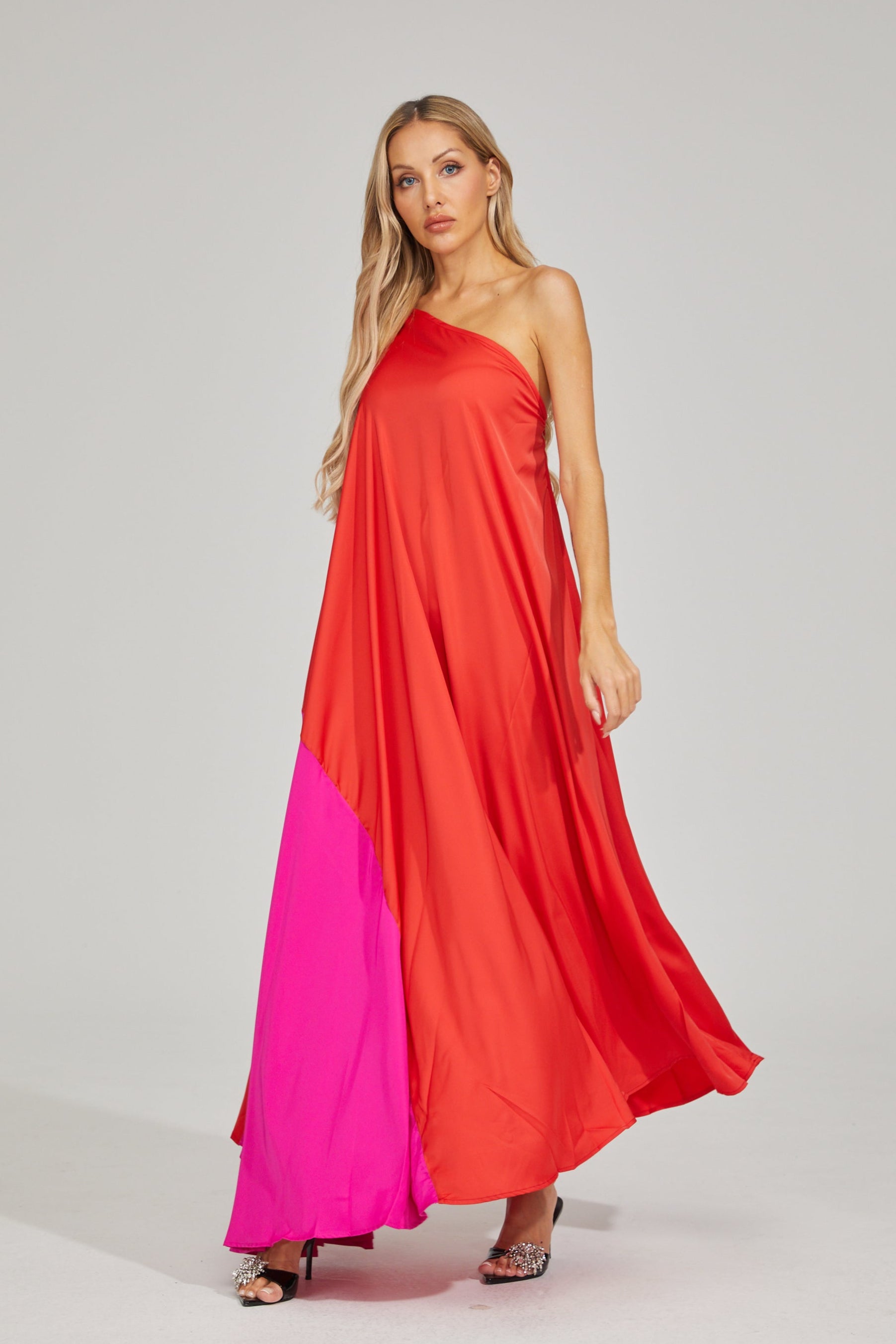 Nerina Fusion Asymmetrical Maxi Dress