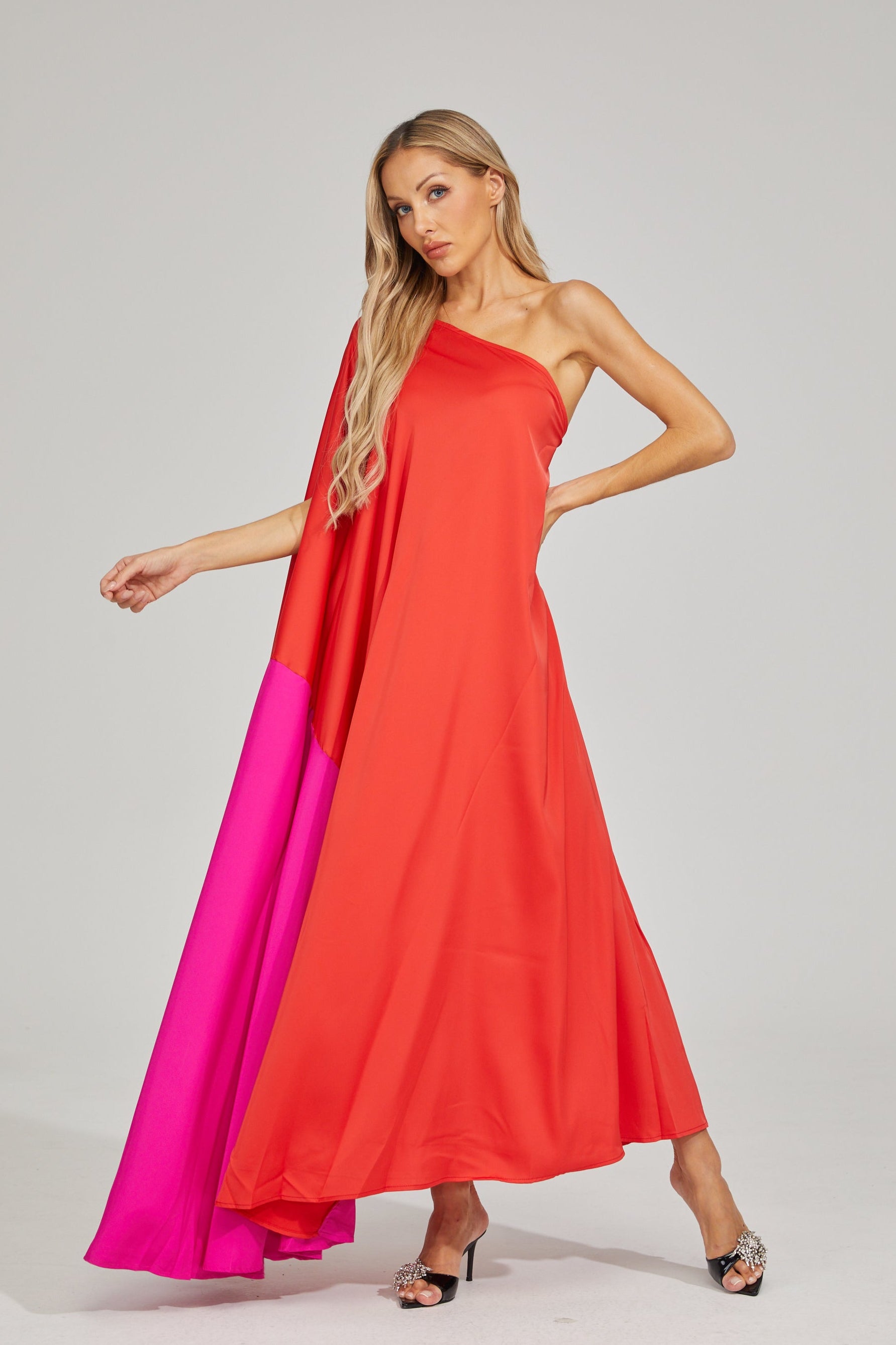 Nerina Fusion Asymmetrical Maxi Dress