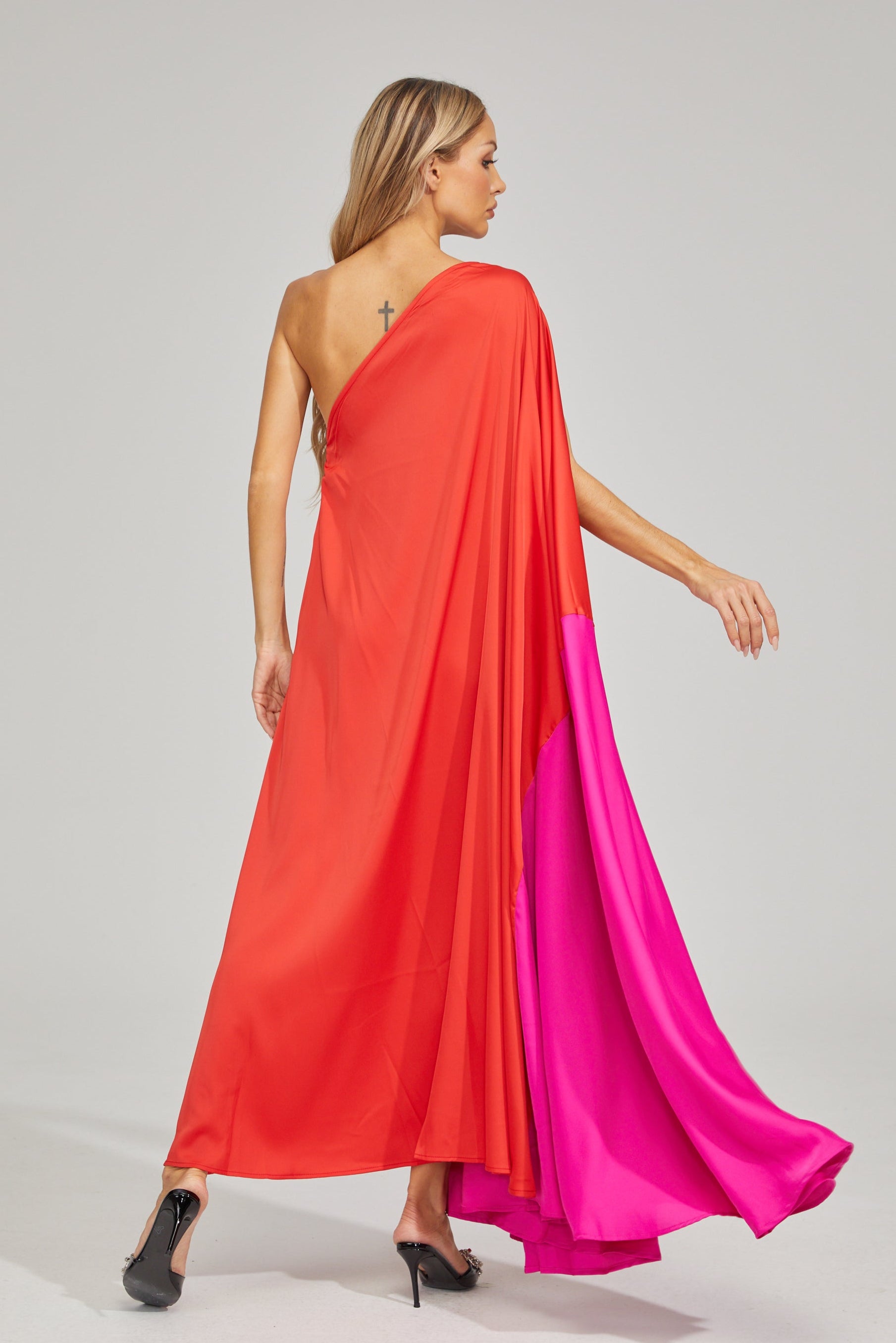 Nerina Fusion Asymmetrical Maxi Dress