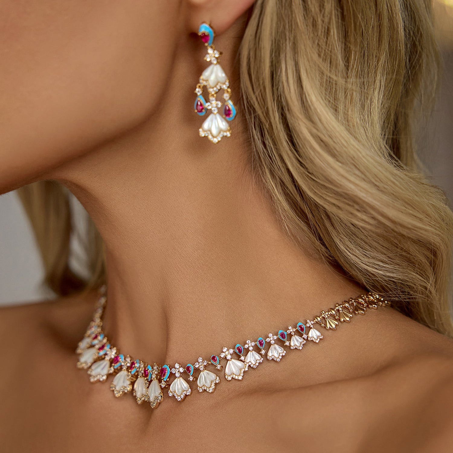 Amaris Blue polished earrings