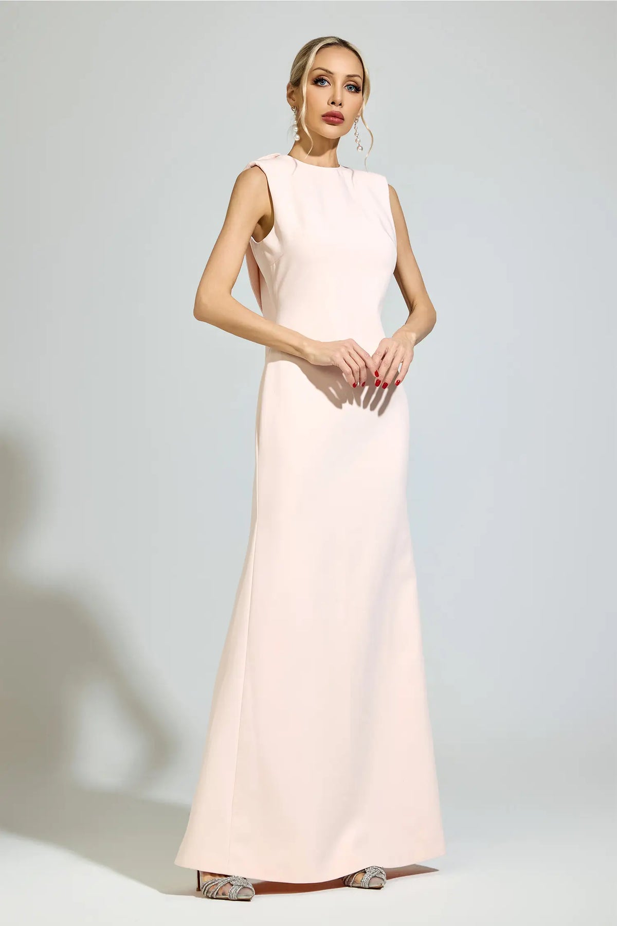 Sydney Pink Backless Maxi Dress