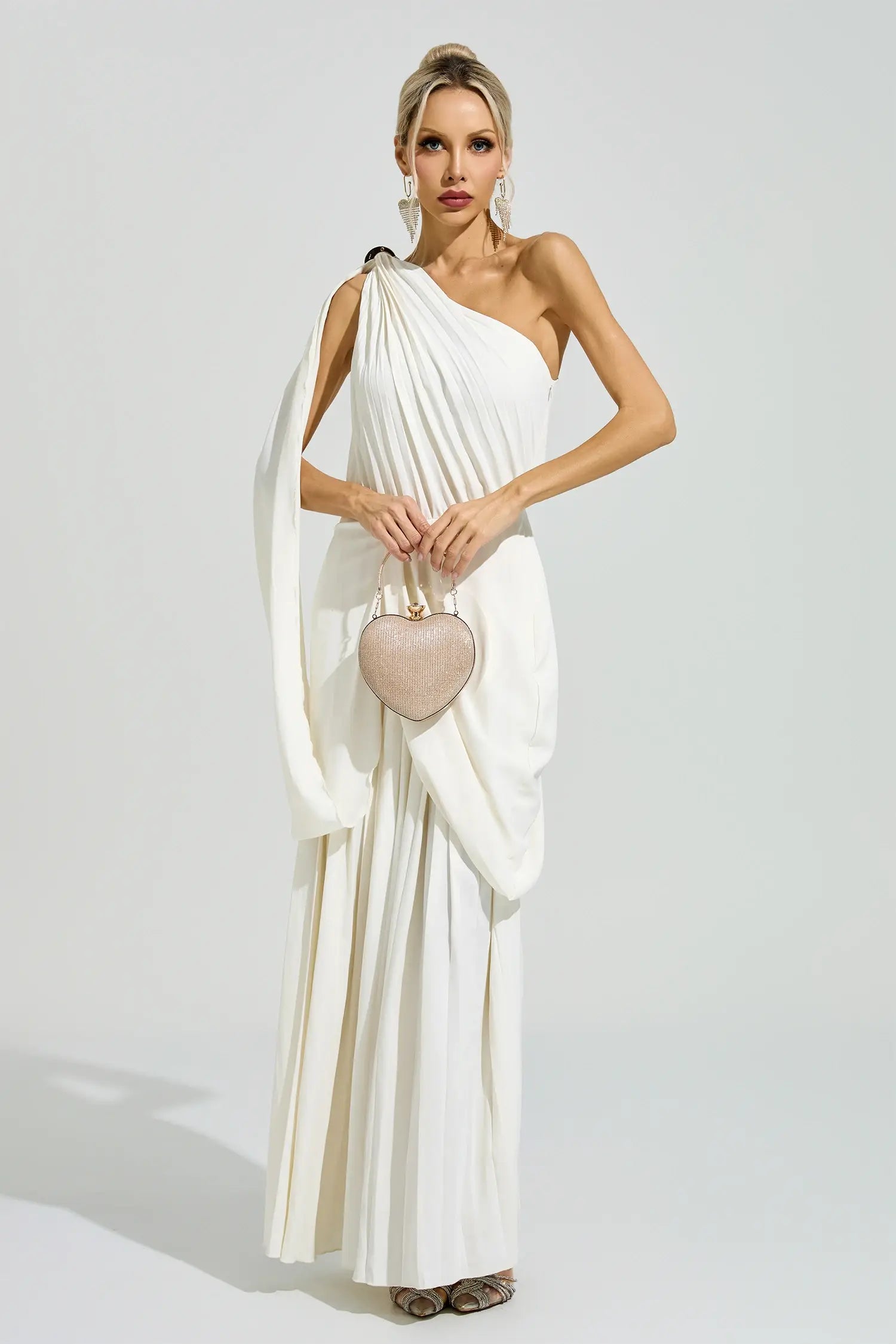 Selena White Sleeveless Maxi Dress