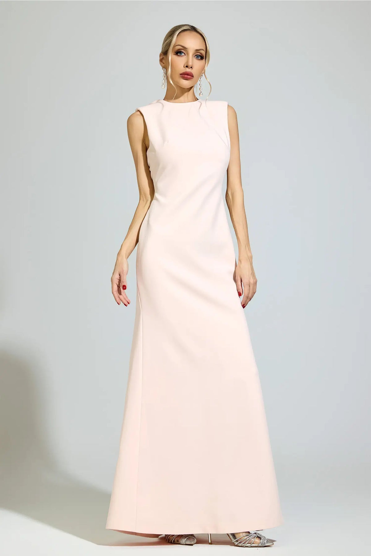 Sydney Pink Backless Maxi Dress