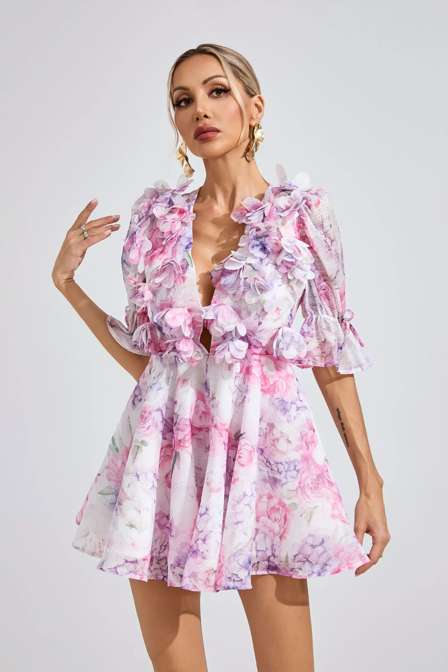 Solara Floral Corset Mini Dress