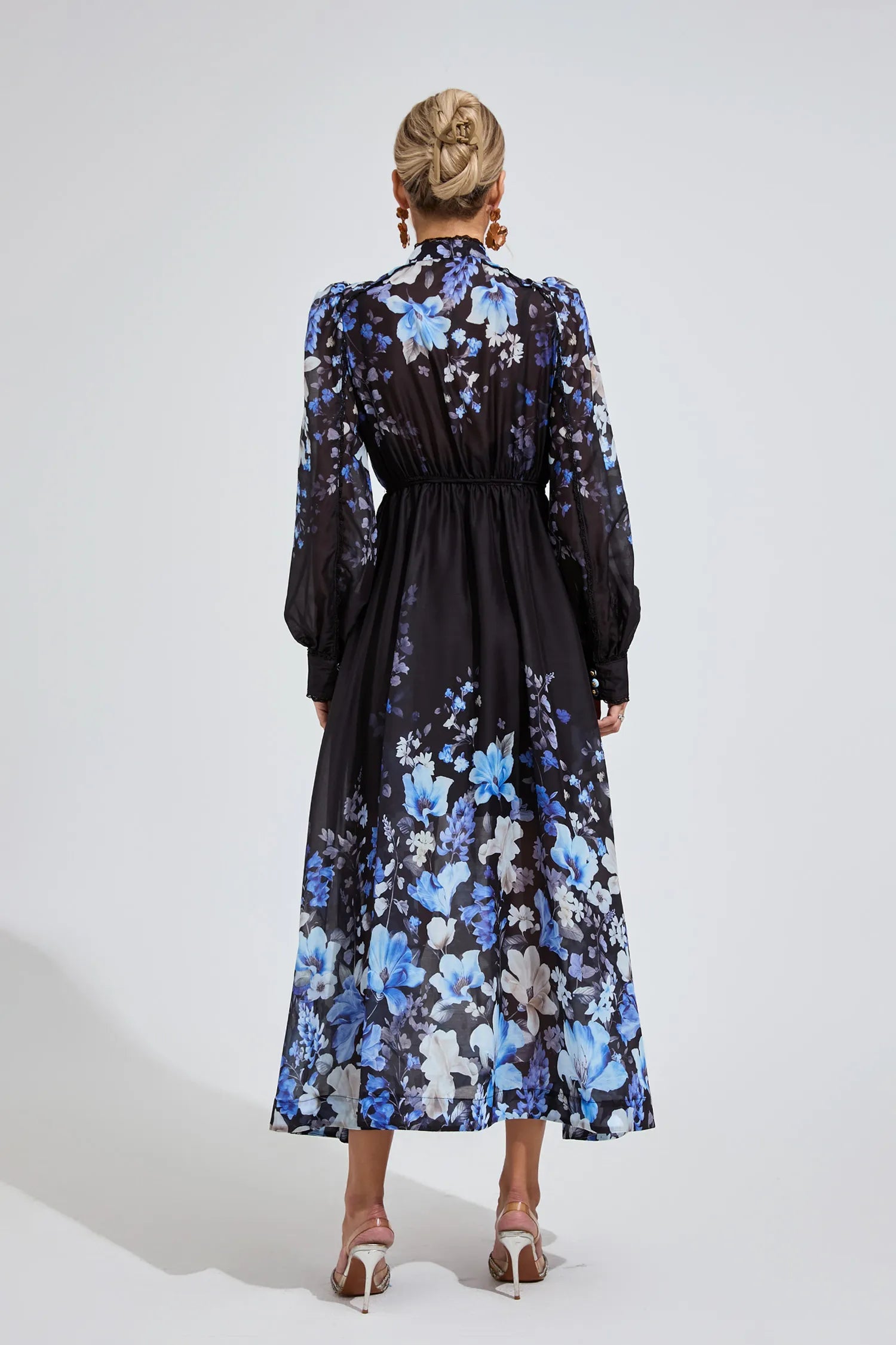 Mandy Black Floral Maxi Dress