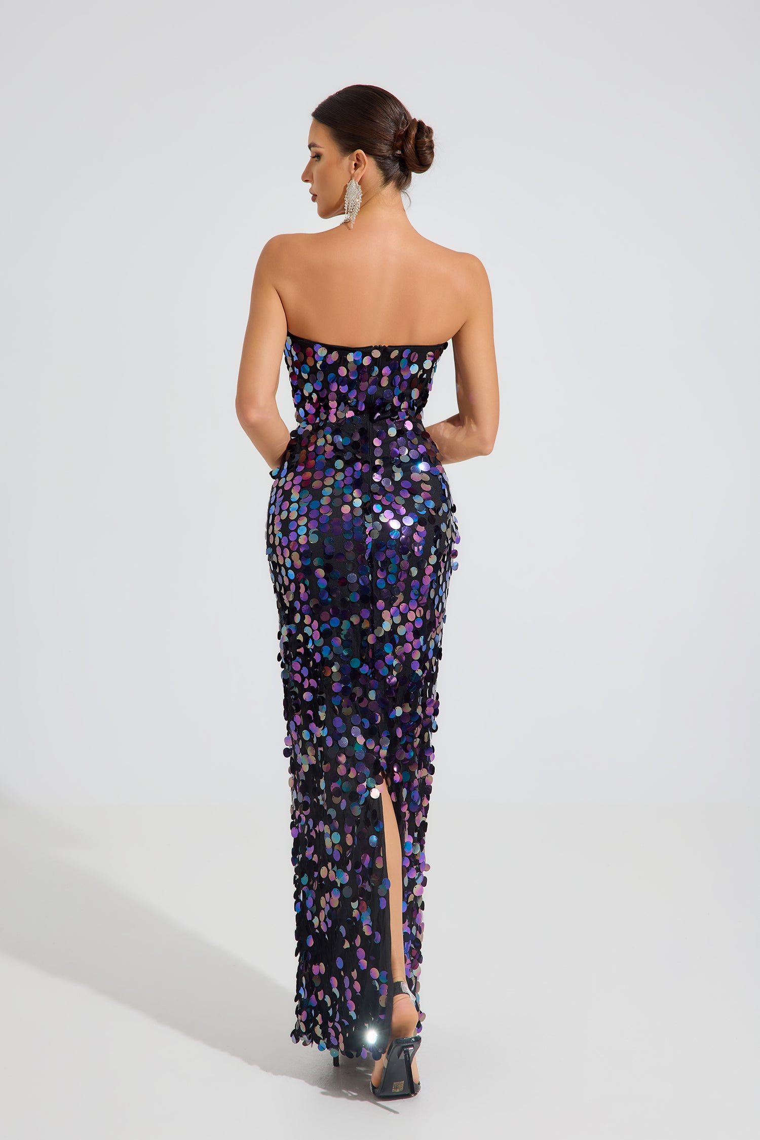 Devon Iridescent Sequin Maxi Dress
