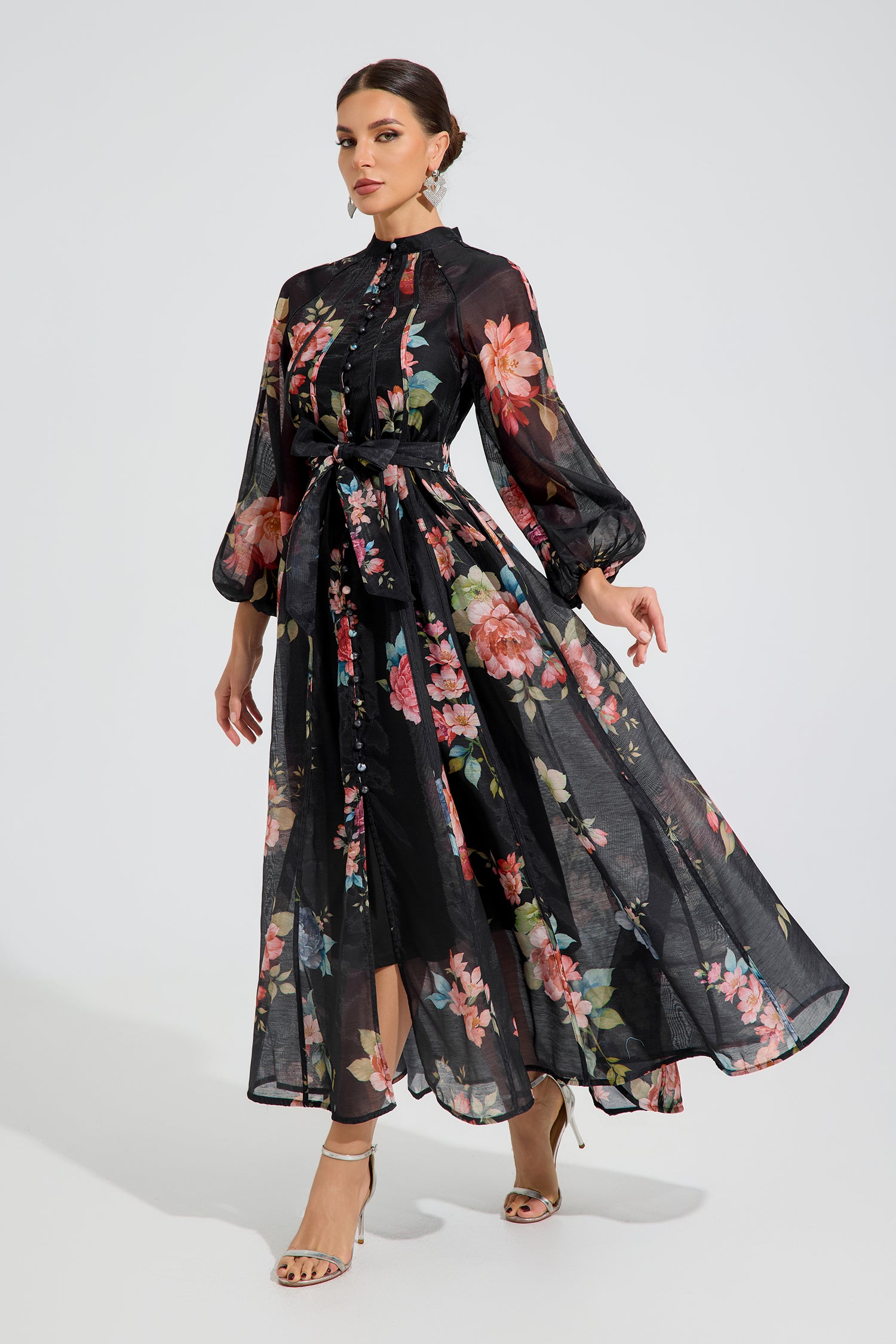 Saffron Midnight Bloom Maxi Dress
