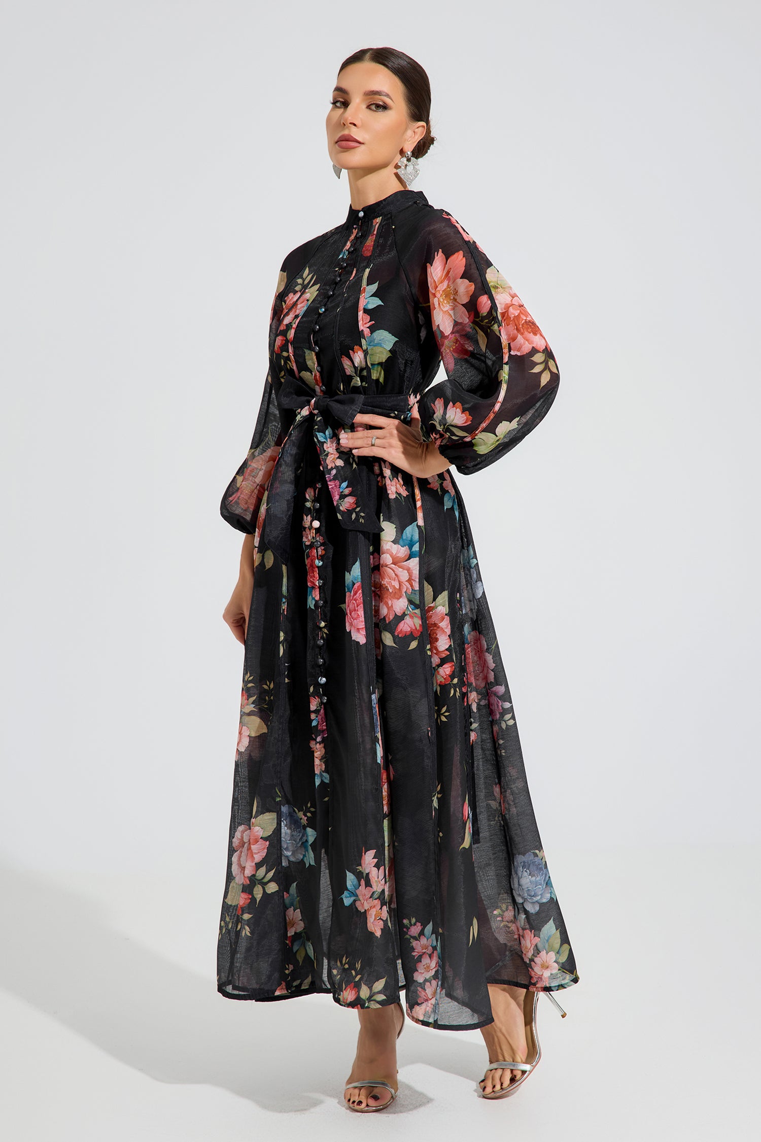 Saffron Midnight Bloom Maxi Dress