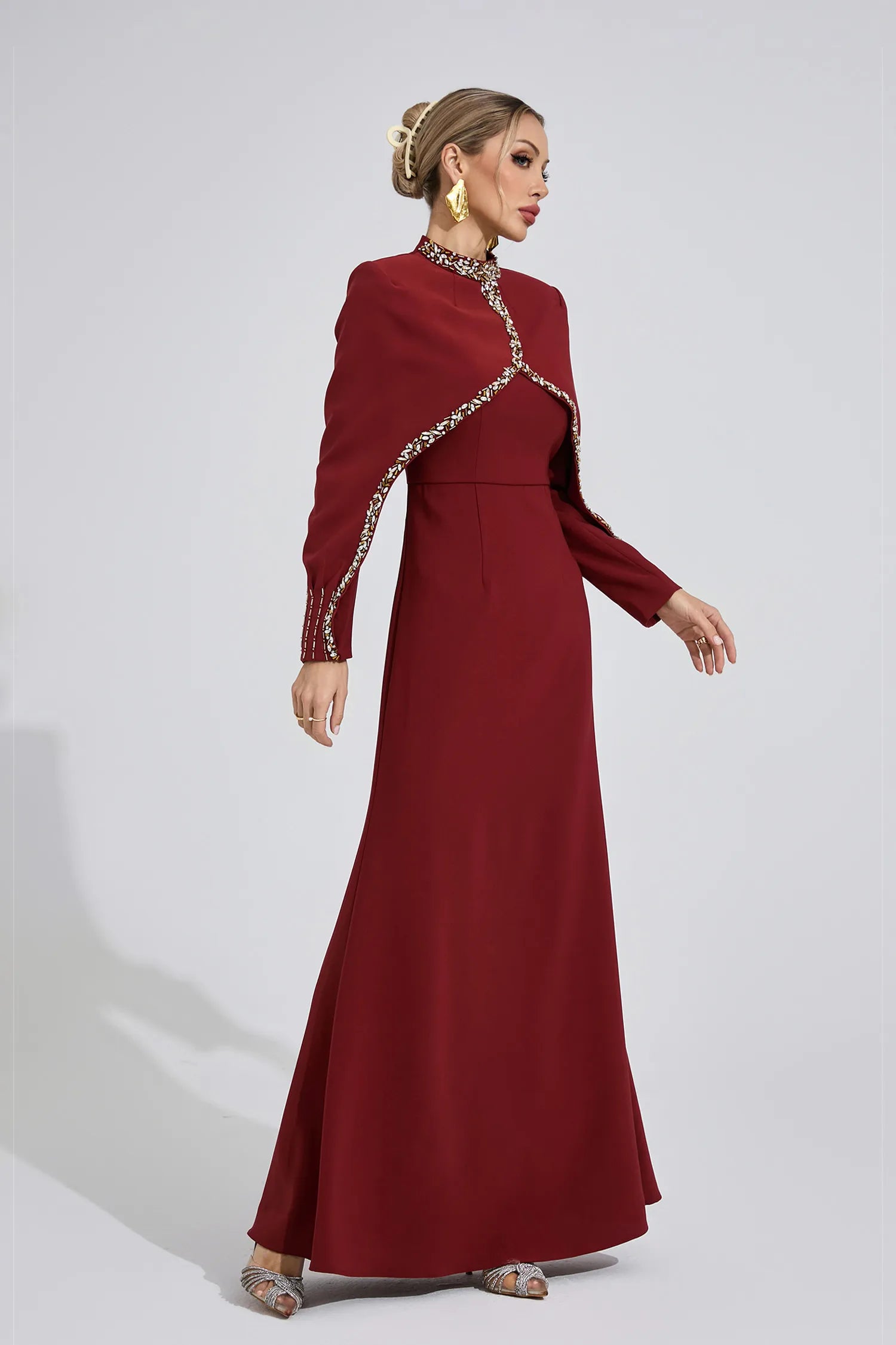 Amaris Red Chain Maxi Dress