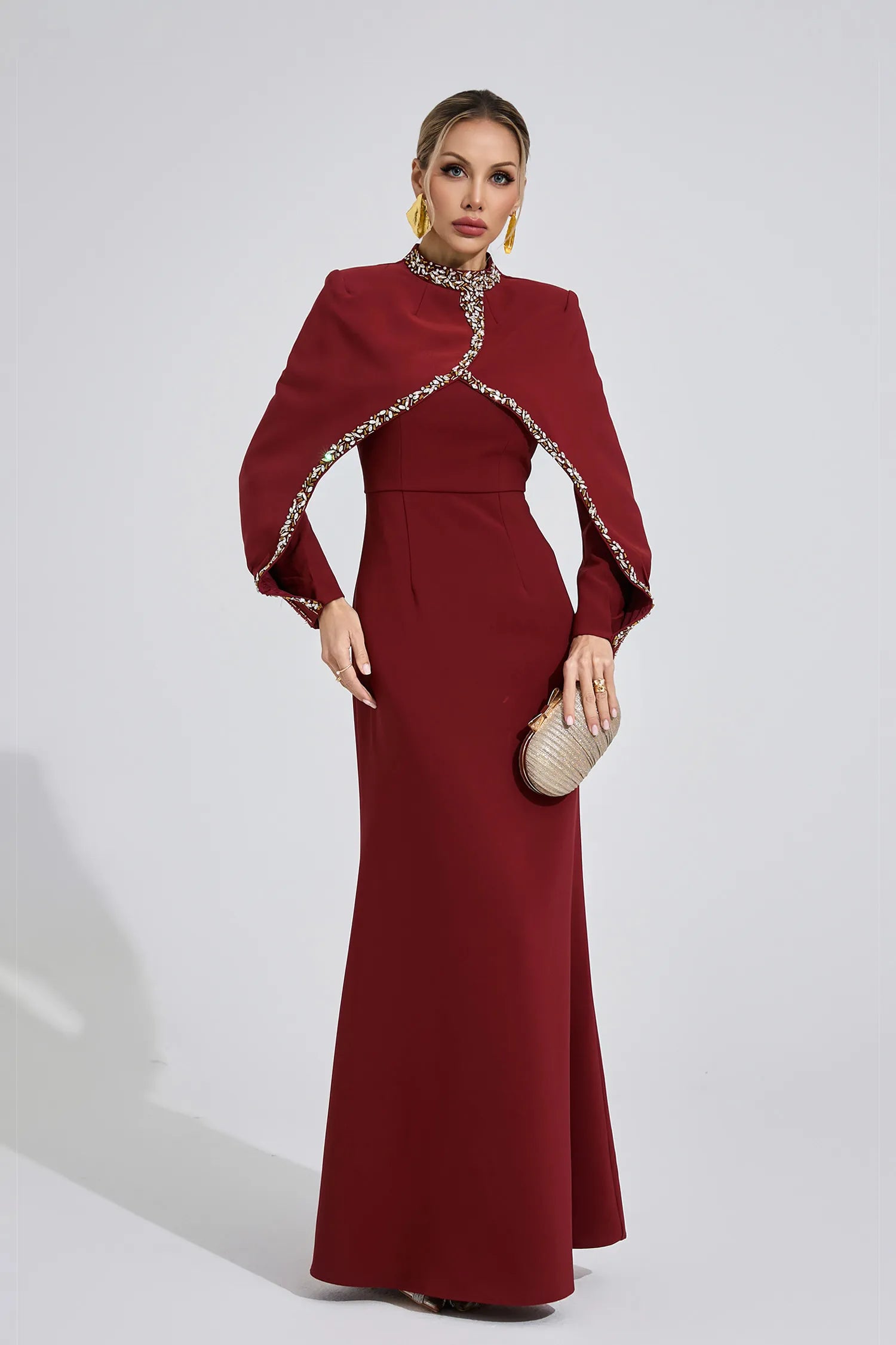 Amaris Red Chain Maxi Dress