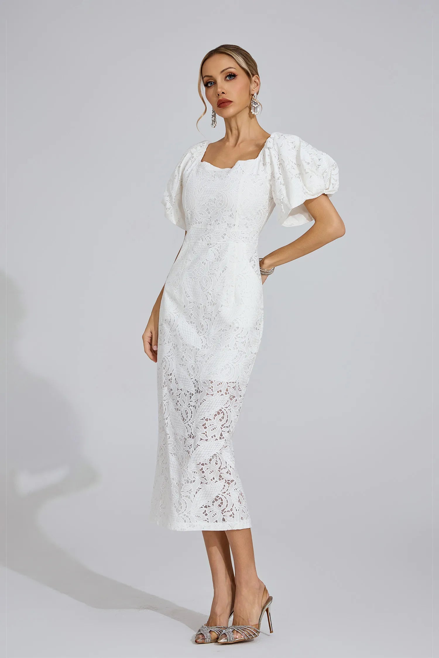 Désirée White One-Shoulder Maxi Dress