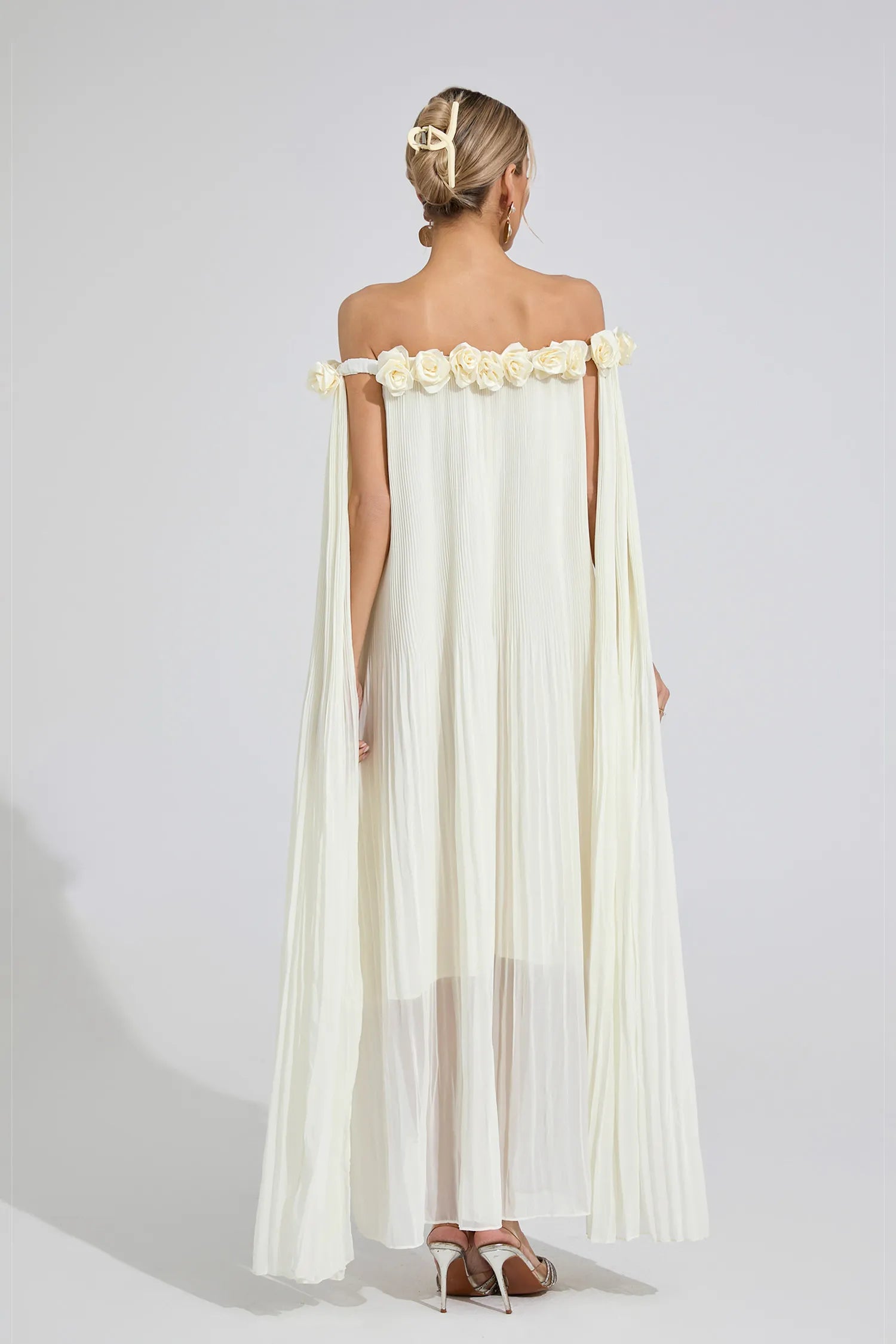 Rosamund Apricot Floral Maxi Dress