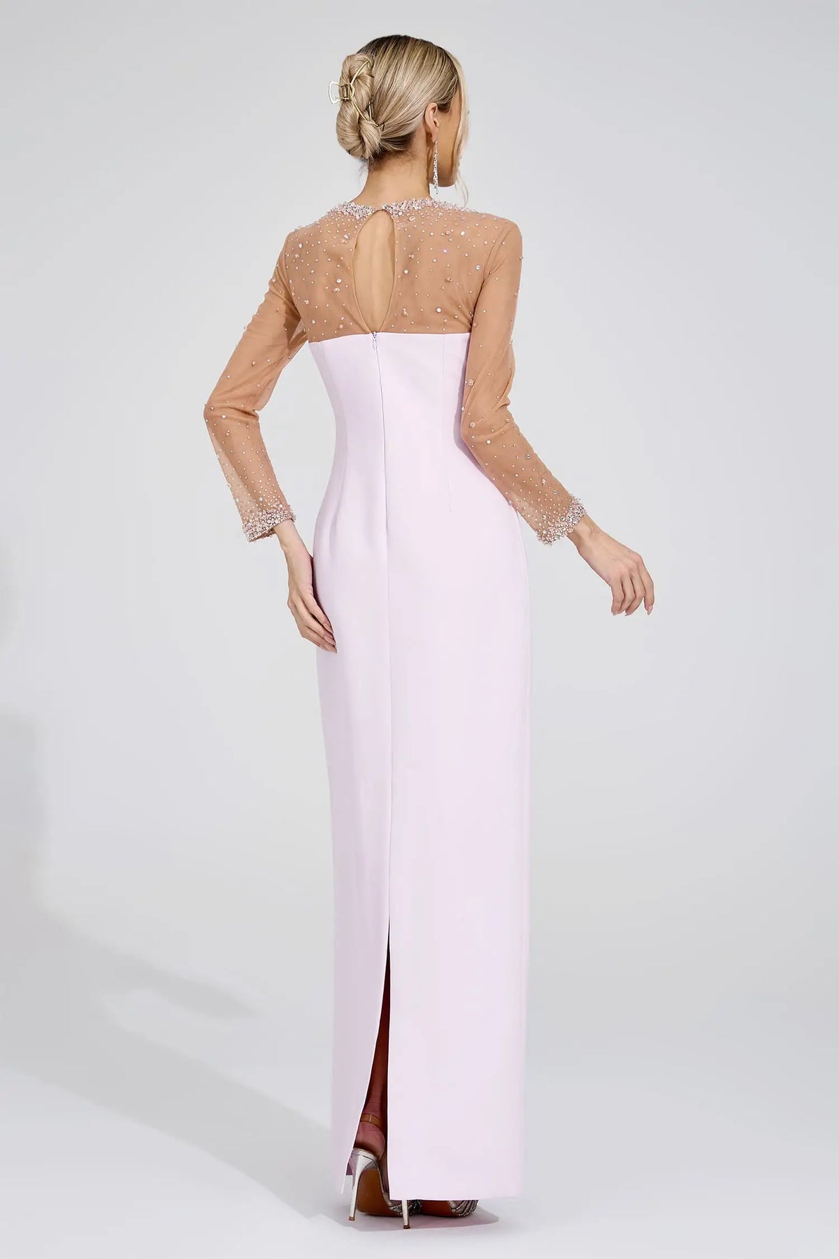 Isla Pink Sheer Maxi Dress