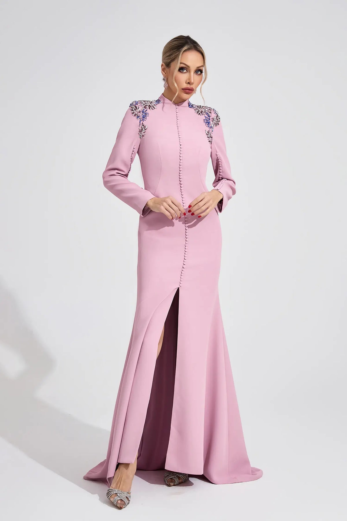 Genevieve Pink Diamond Maxi Dress
