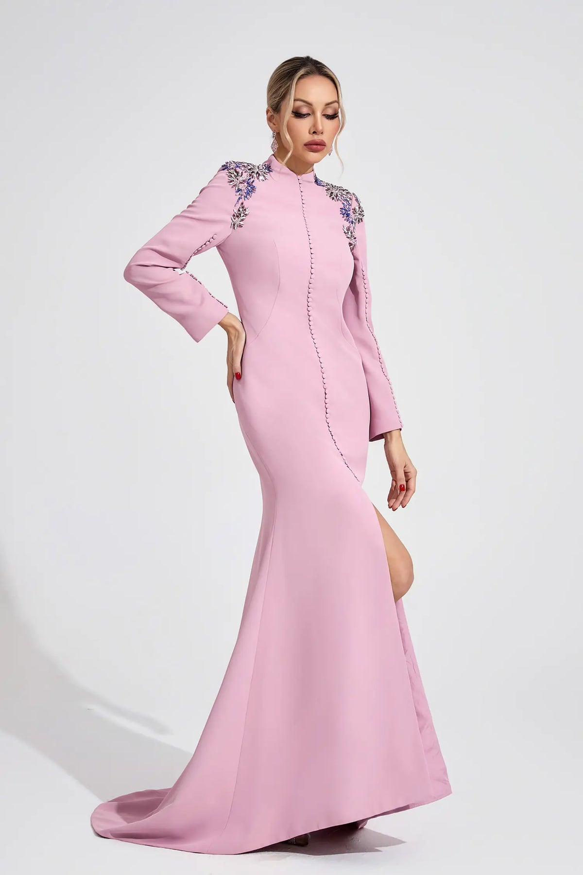 Genevieve Pink Diamond Maxi Dress