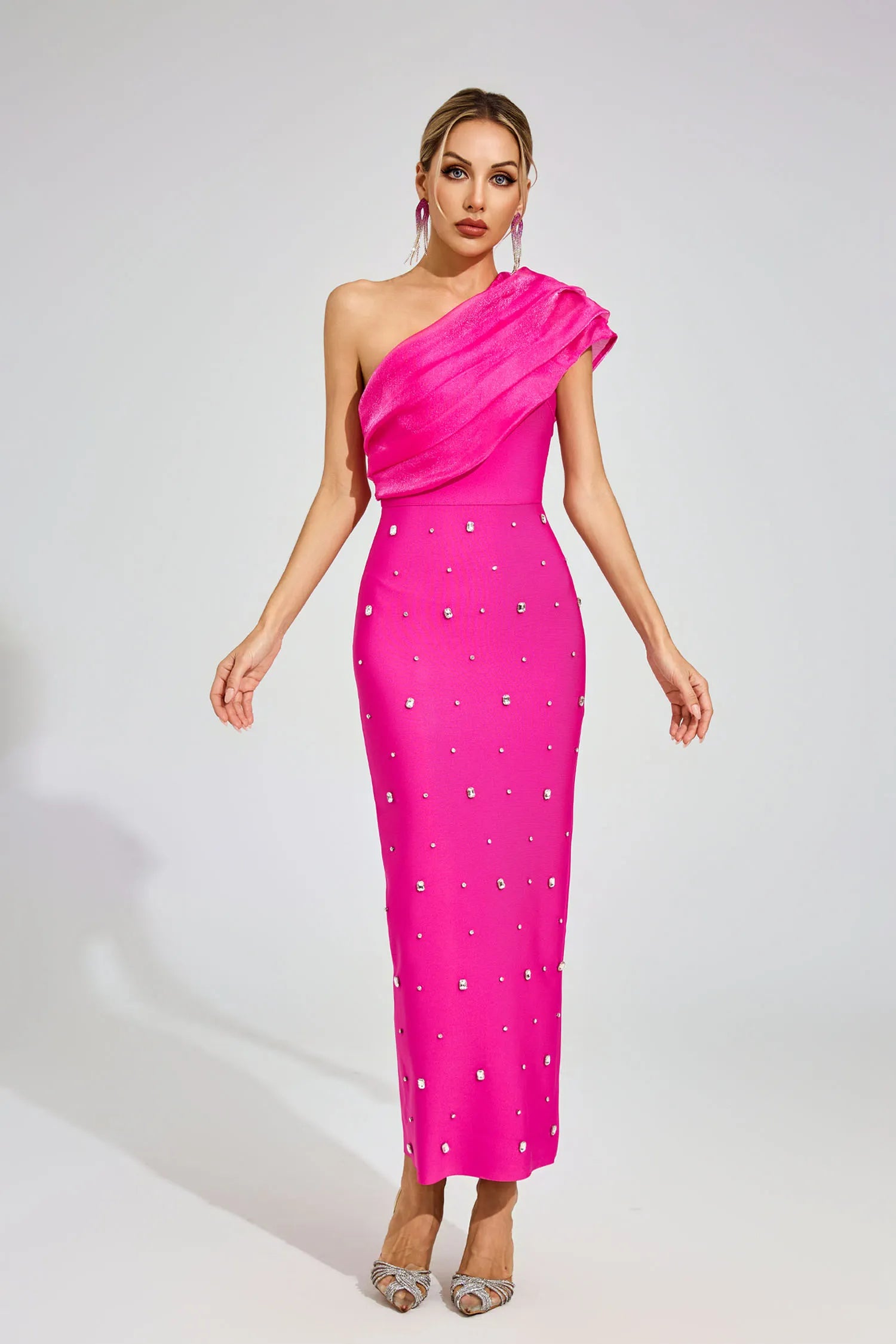 Jeremiah Rose Red Diamond Bandage Maxi Dress