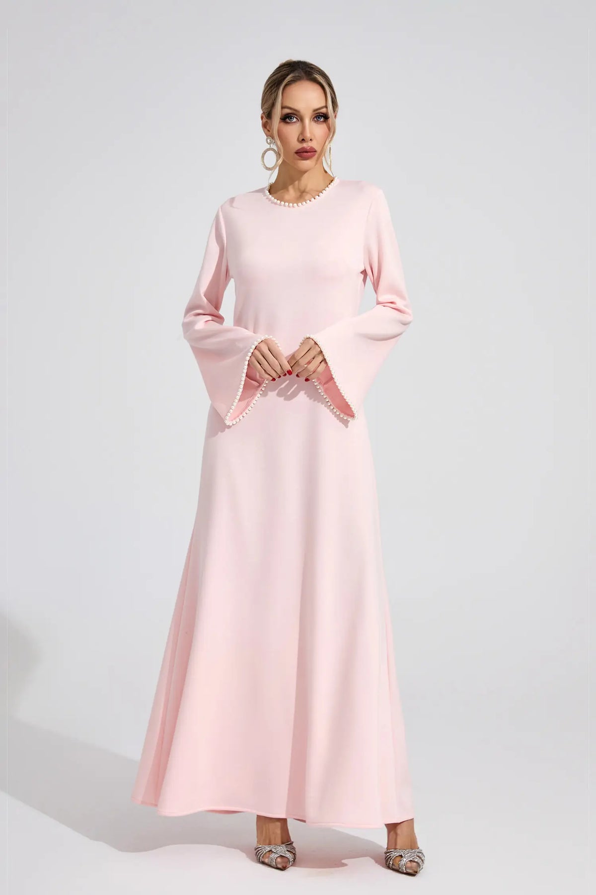 Kate Pink Pearl Maxi Dress