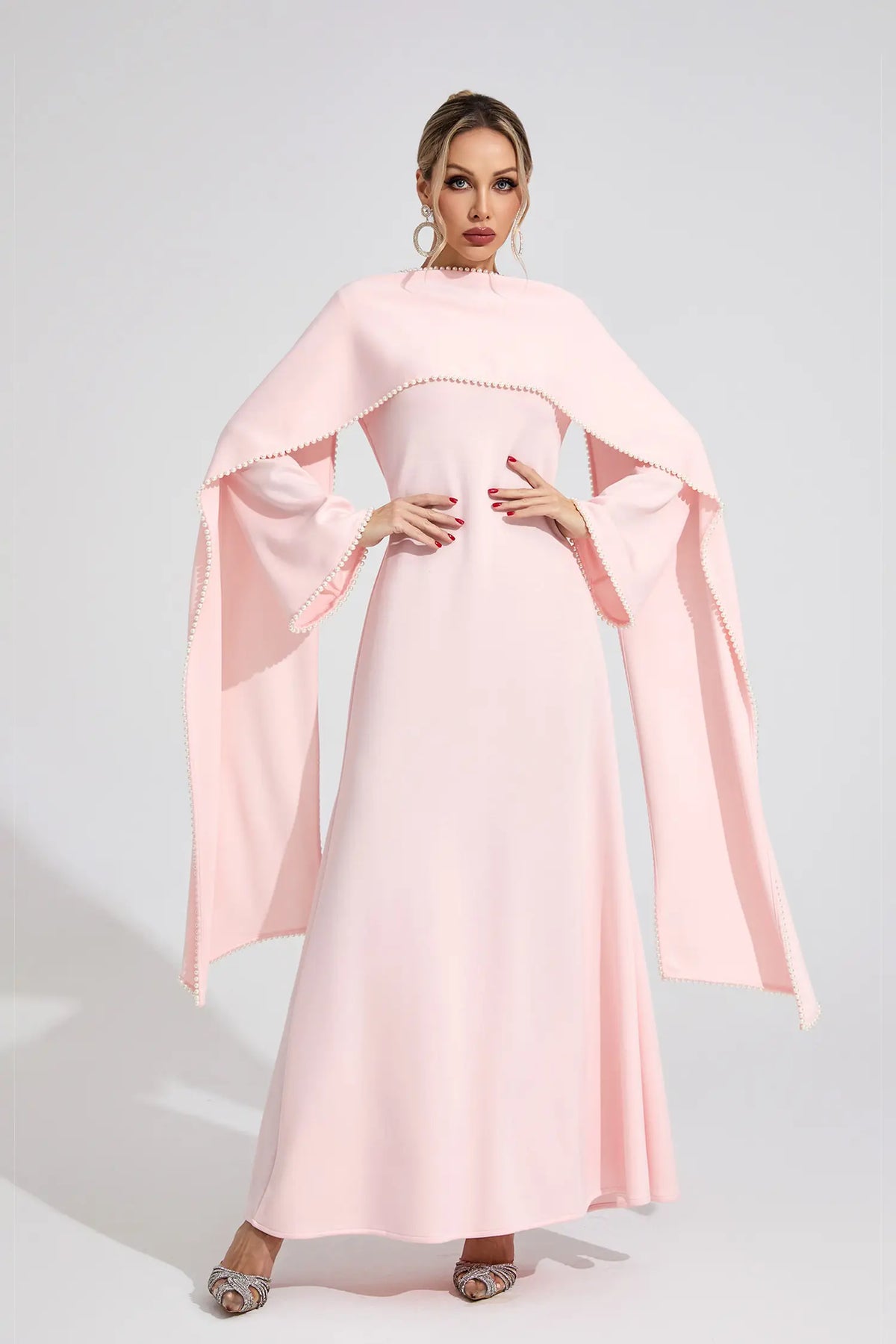 Kate Pink Pearl Maxi Dress