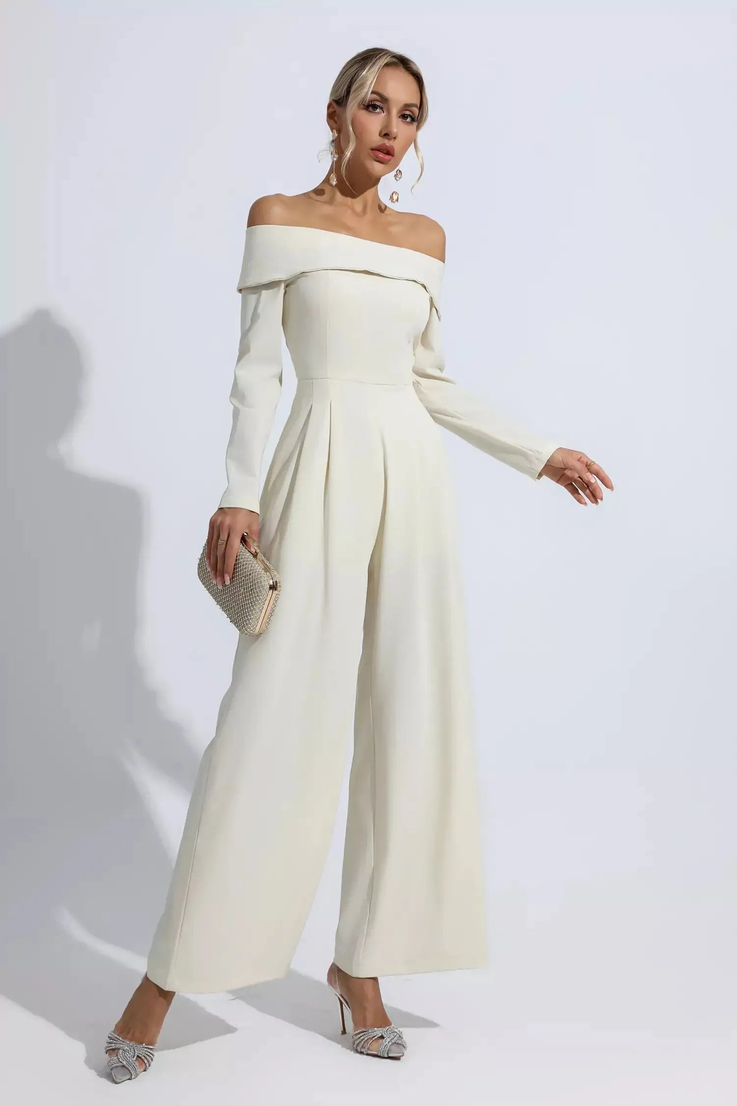 Cassidy Off Shoulder Drape Jumpsuit