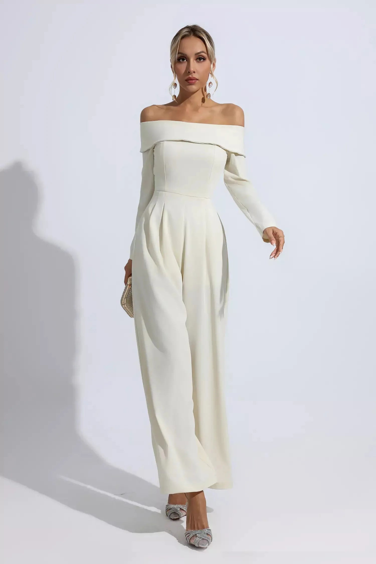 Cassidy Off Shoulder Drape Jumpsuit