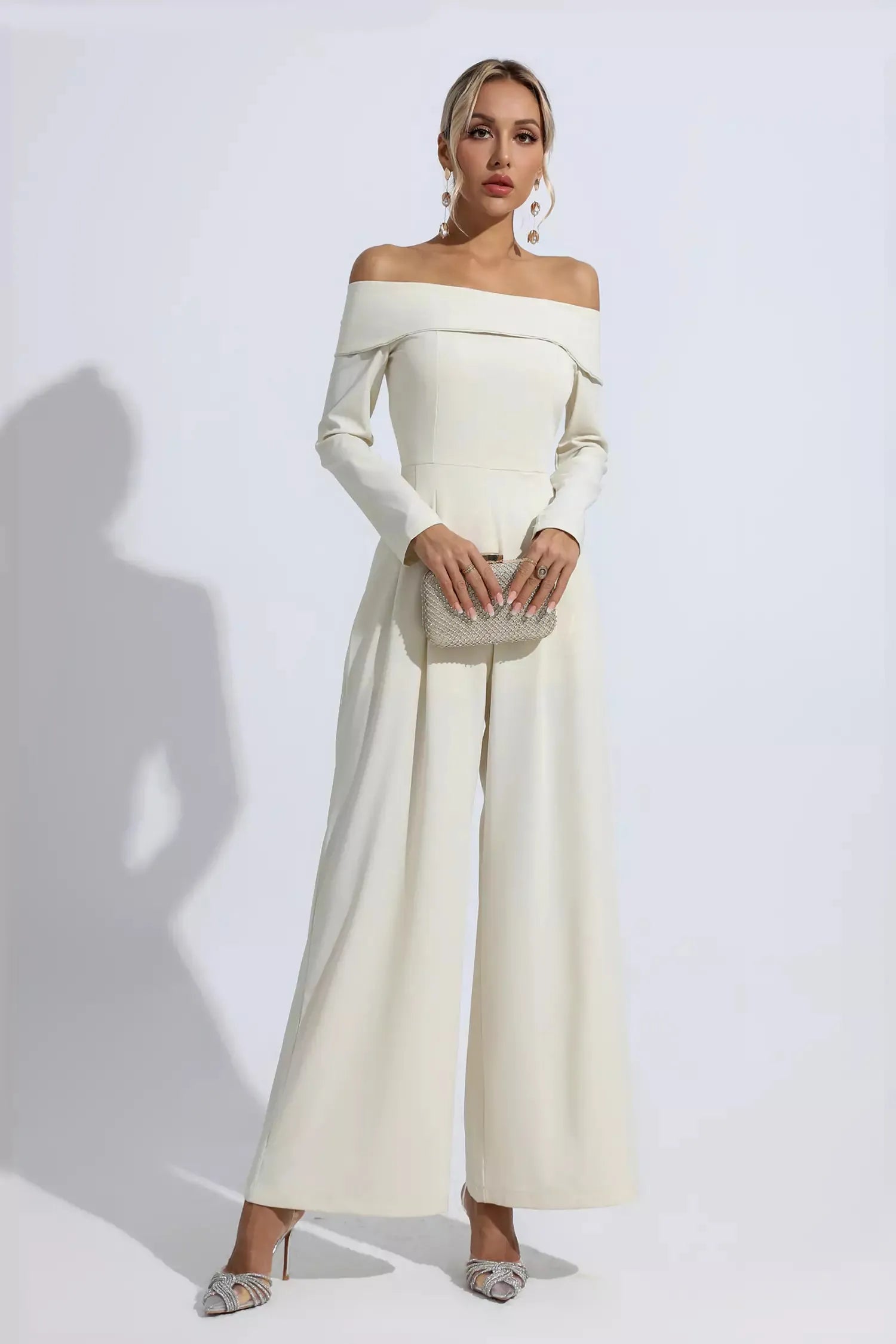 Cassidy Off Shoulder Drape Jumpsuit