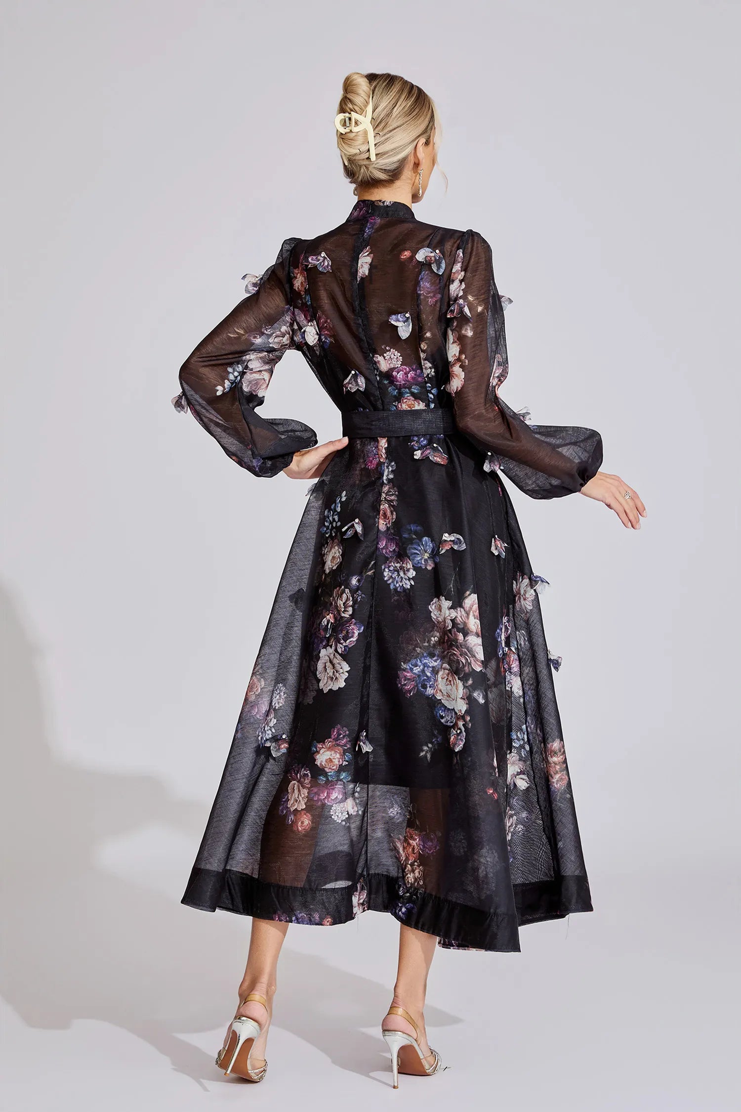 Samirah Black Printed Maxi Dress