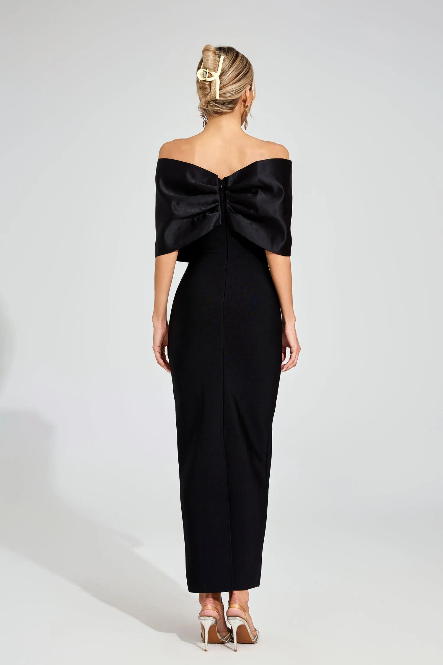 Elaine Black Diamond Bandage Maxi Dress