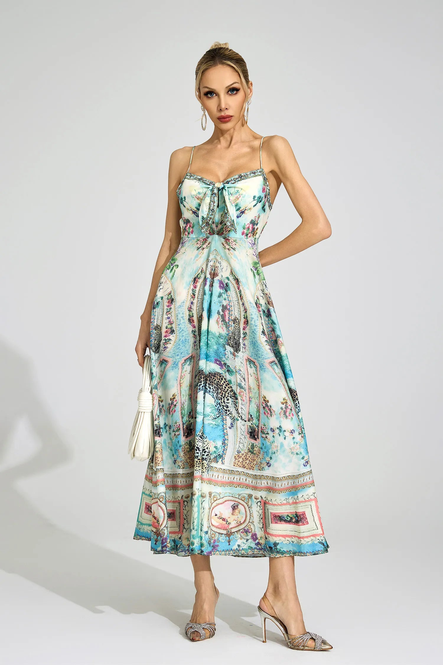 Sinclair Green Print Maxi Dress