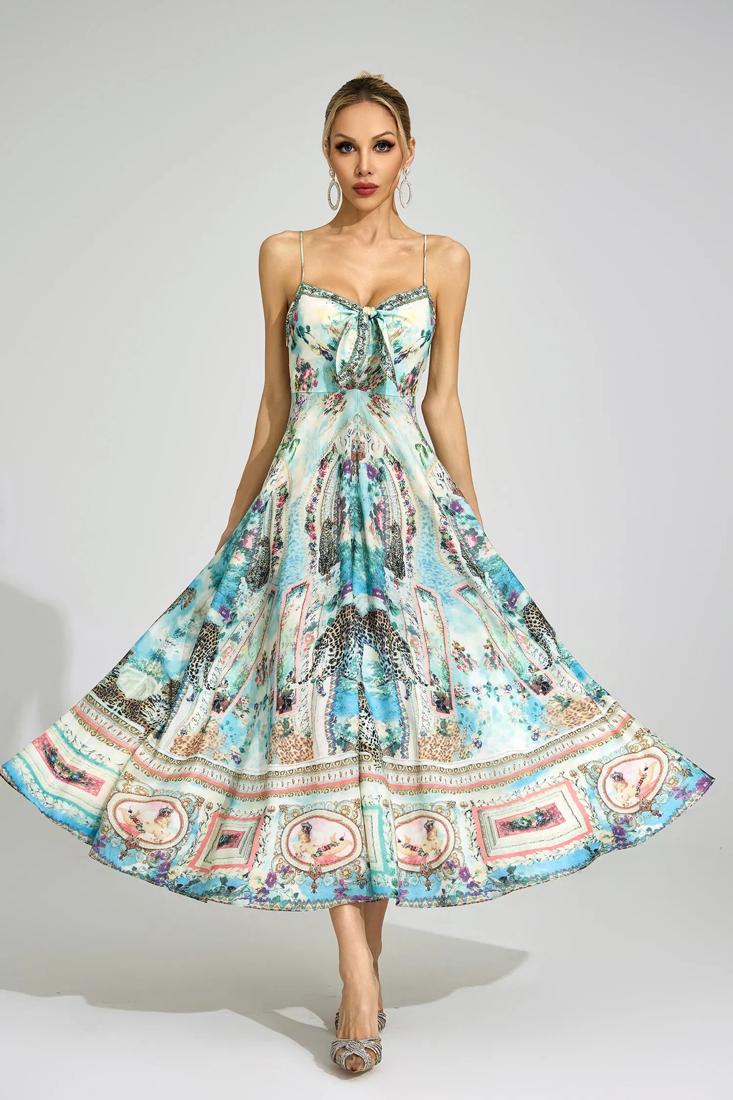 Sinclair Green Print Maxi Dress