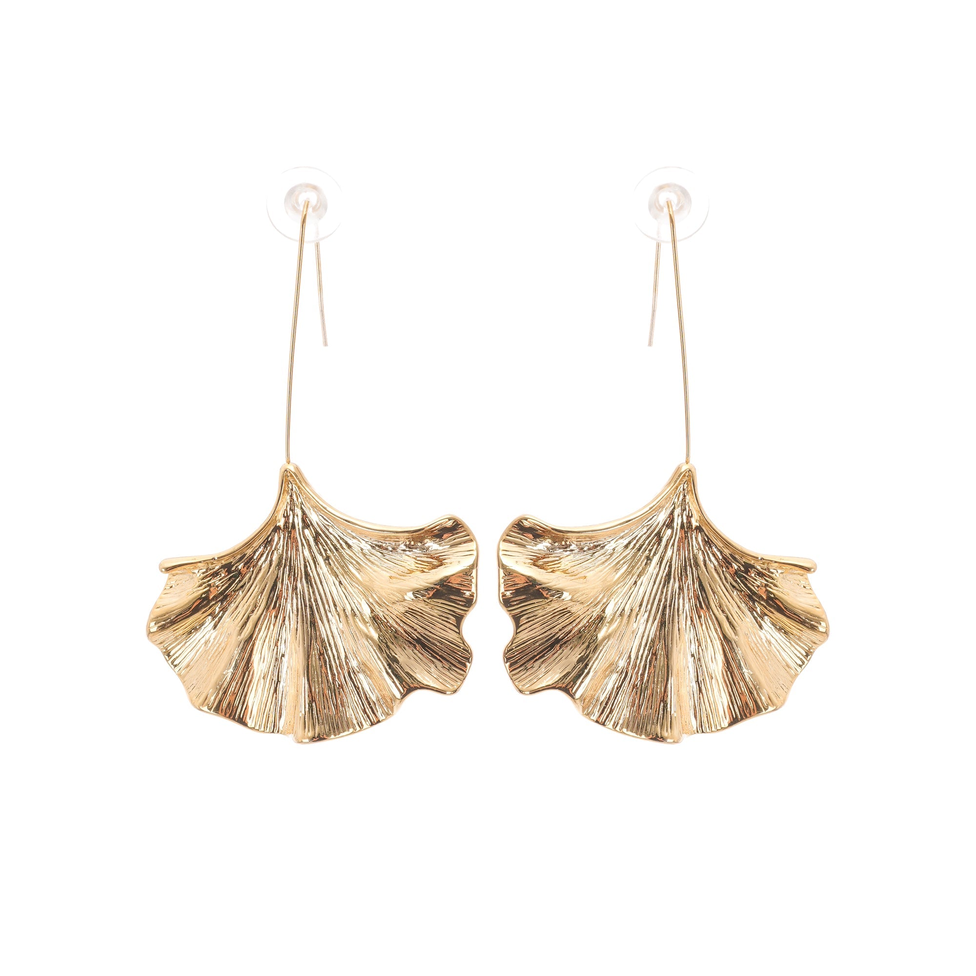 Juliet gold ginkgo drop earrings