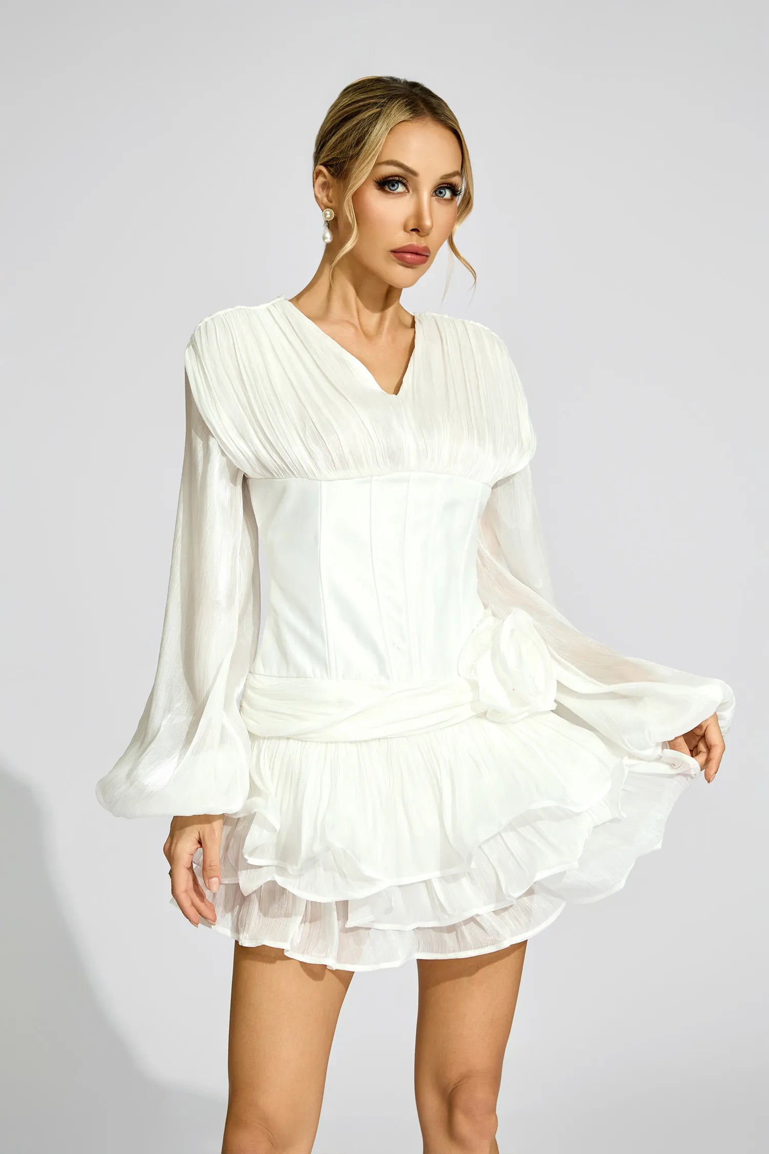 Christy White Corset Mini Dress