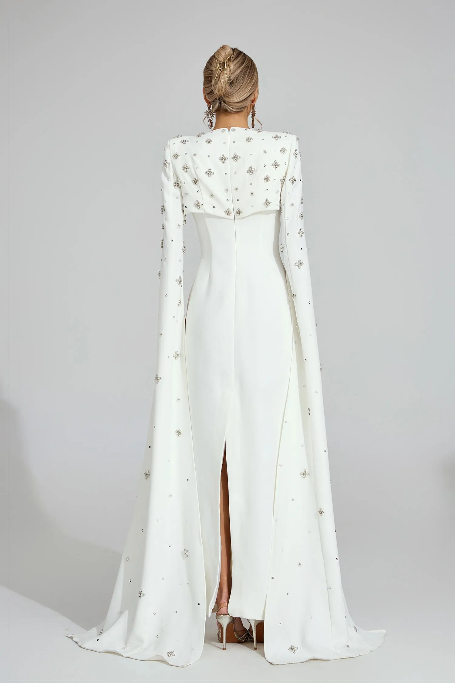 Oriel White Diamond Maxi Dress