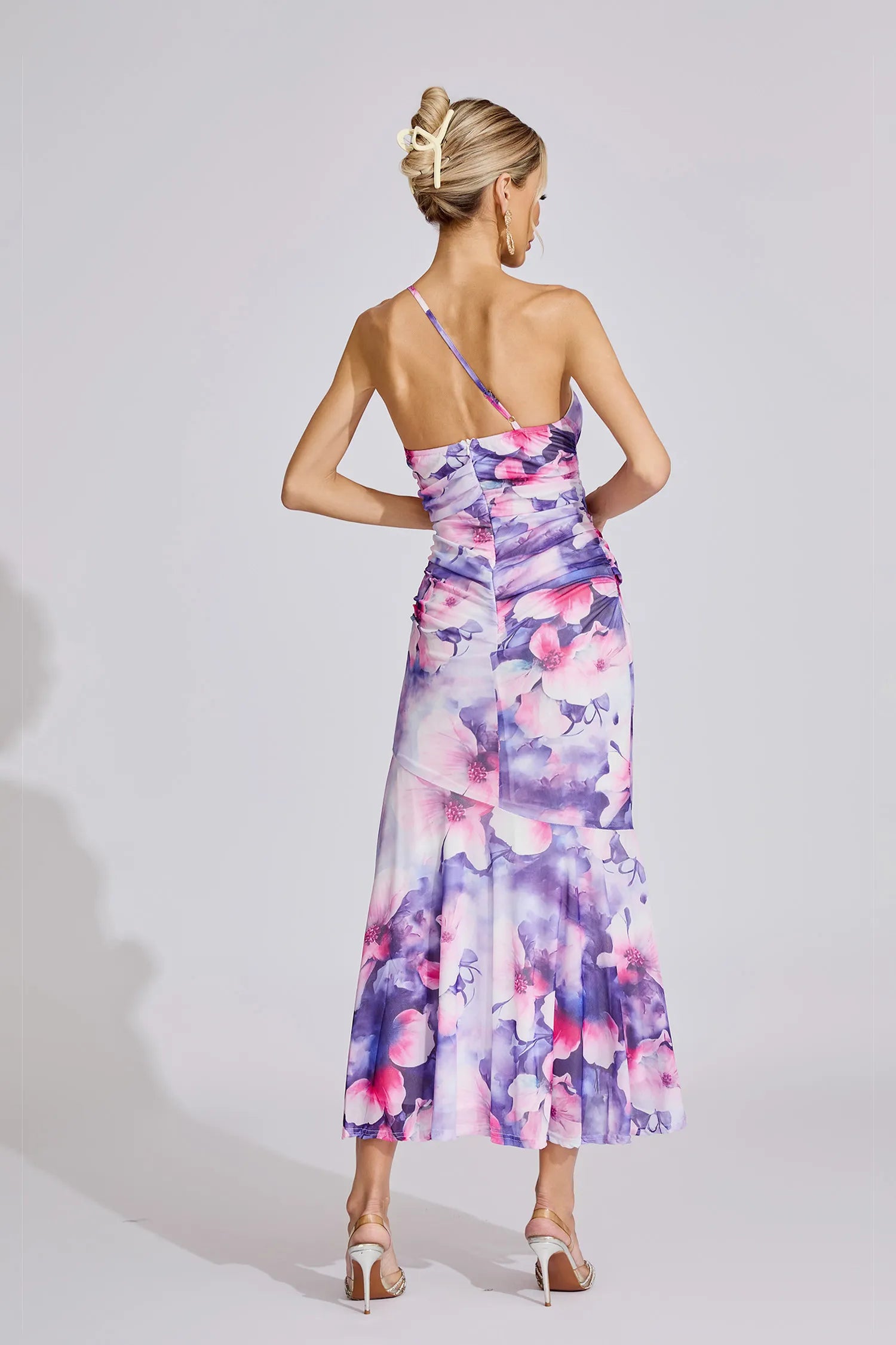 Tehani Purple Off-Shoulder Maxi Dress