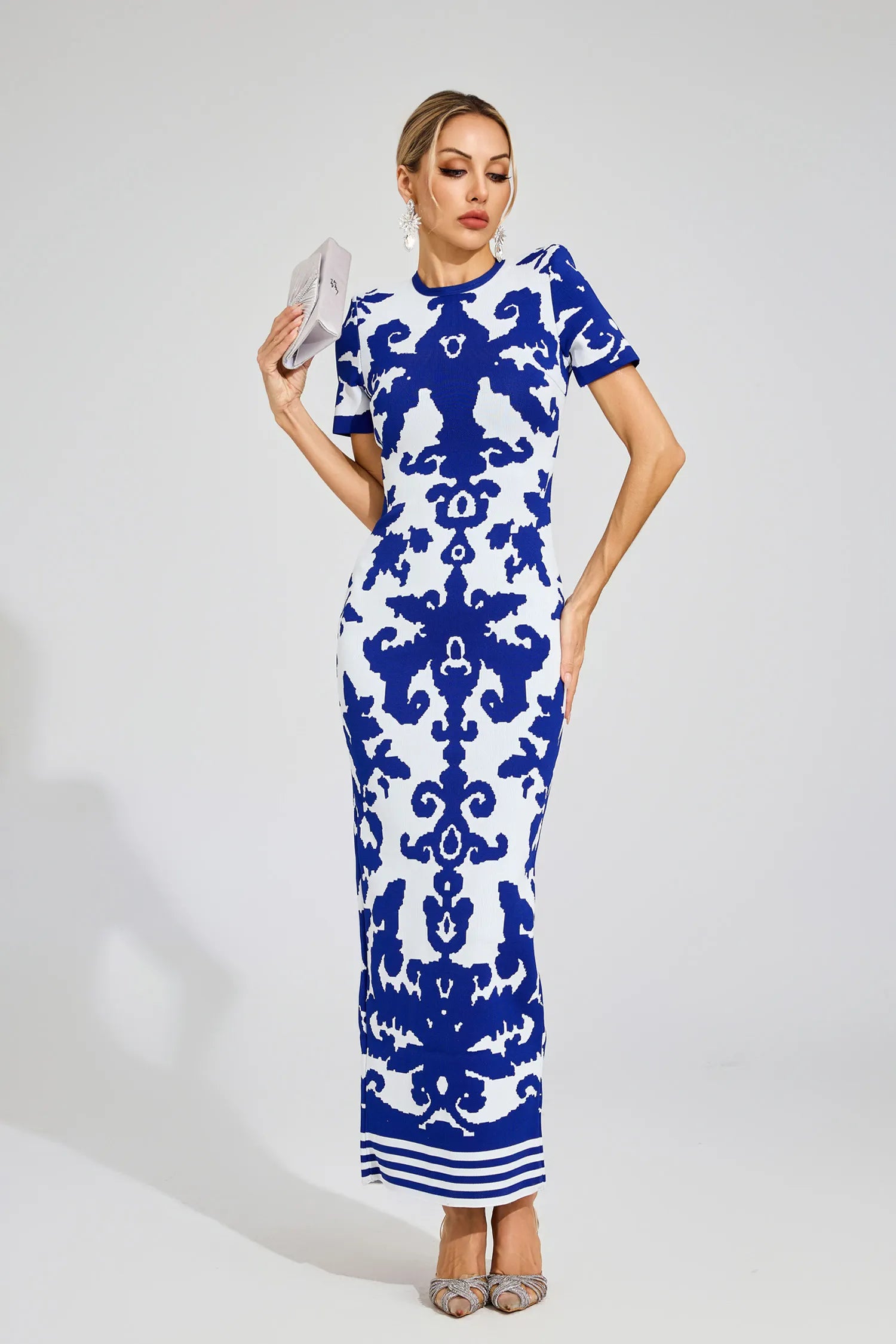 Marilyn Blue Bandage Maxi Dress