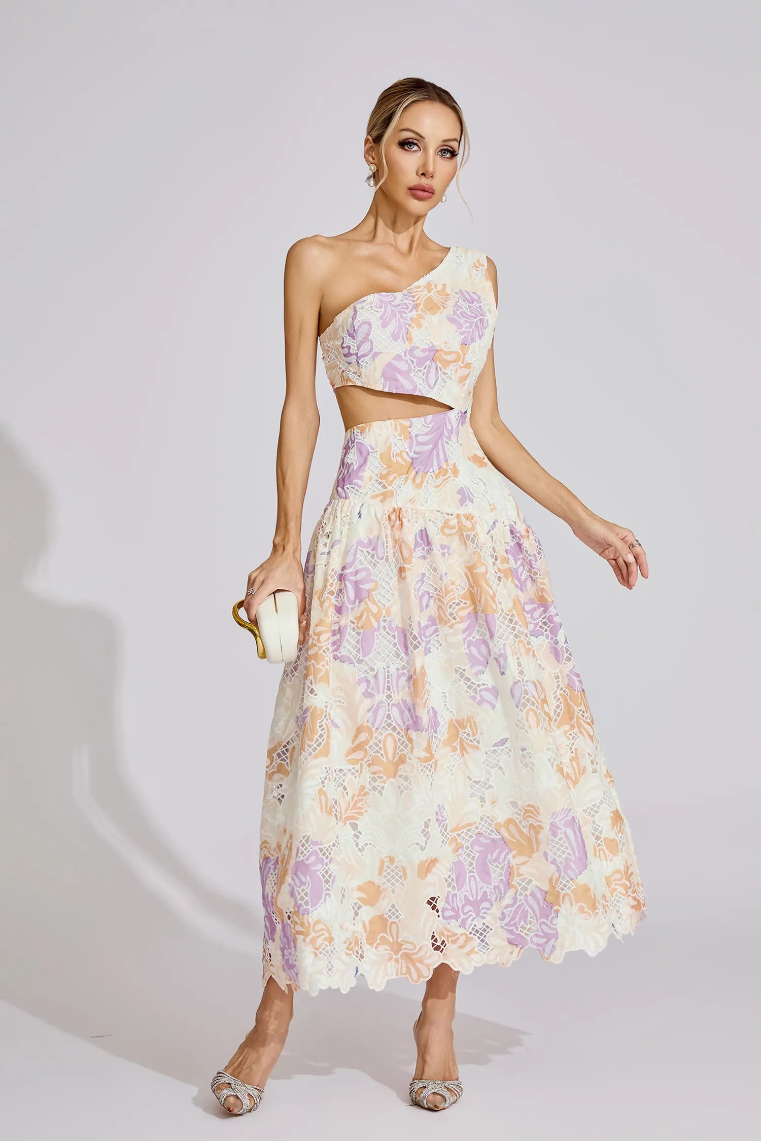 Taislyn Yellow Off-Shoulder Maxi Dress