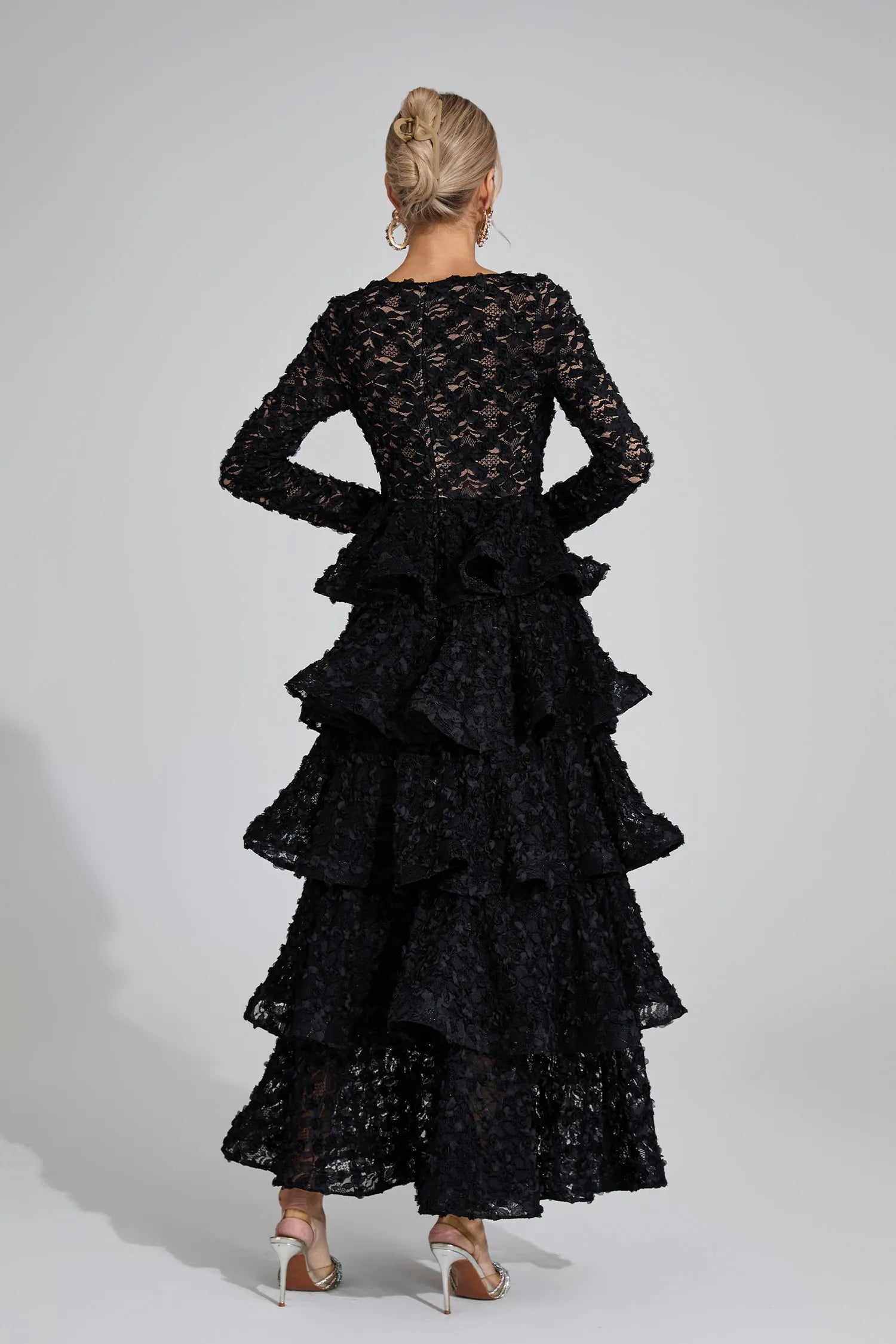 Peyton Black Tiered Maxi Dress