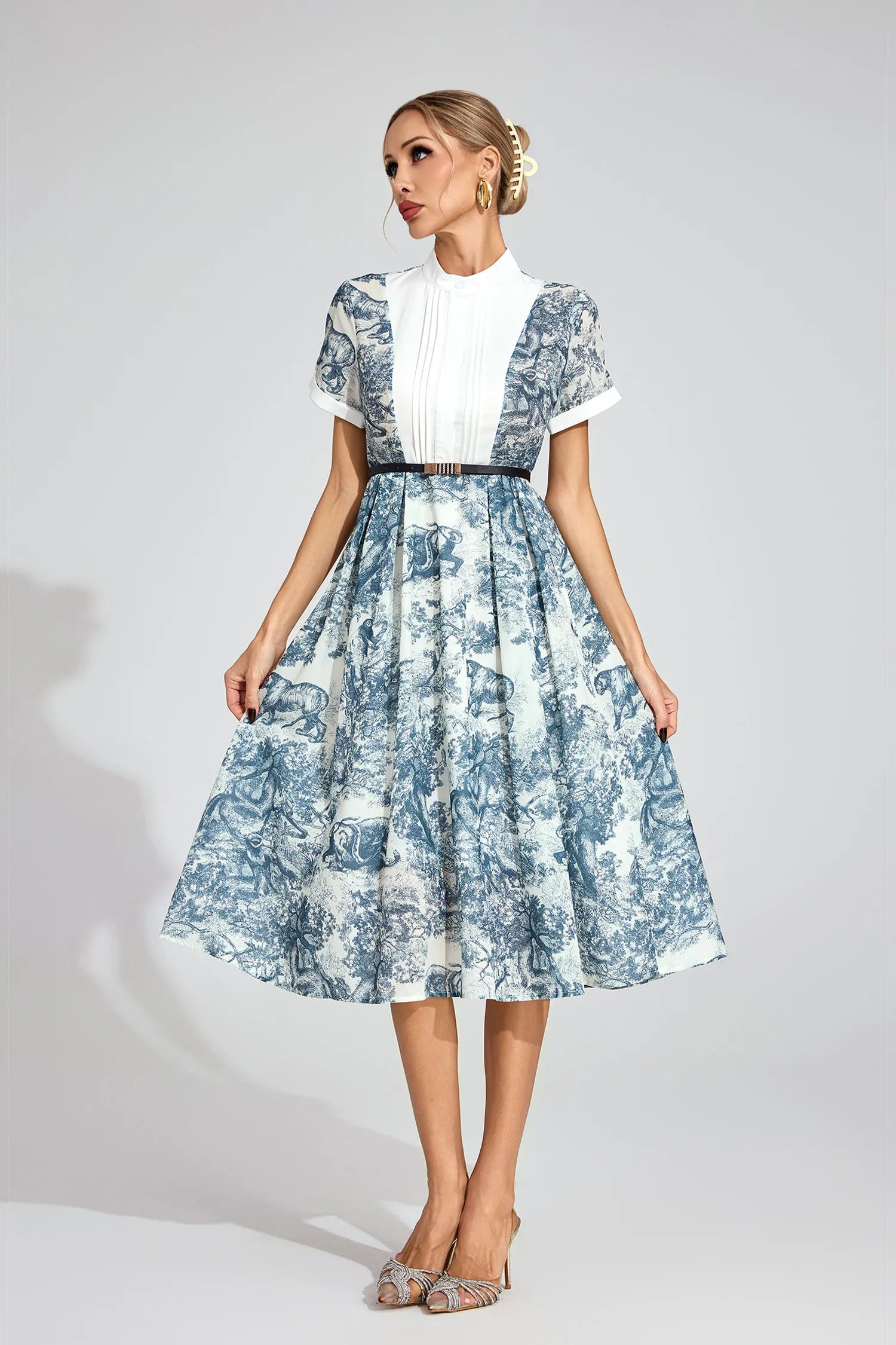 Wisteria White Printed Maxi Dress