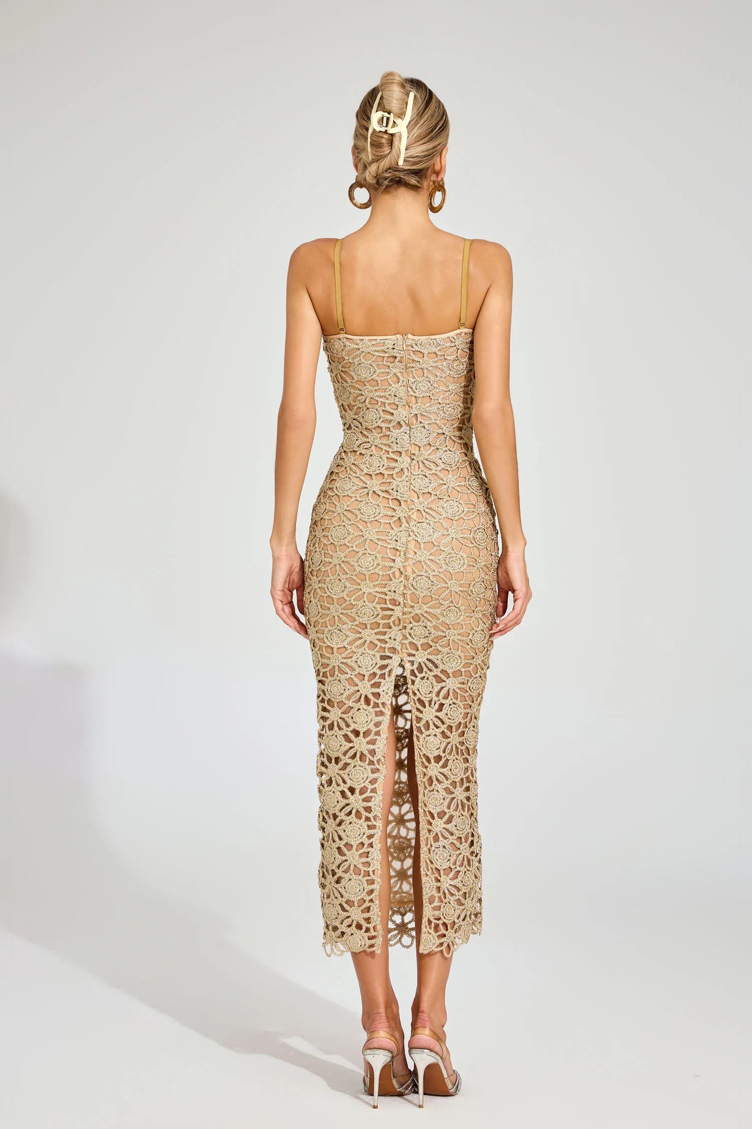 Patricia Champagne Slip Maxi Dress