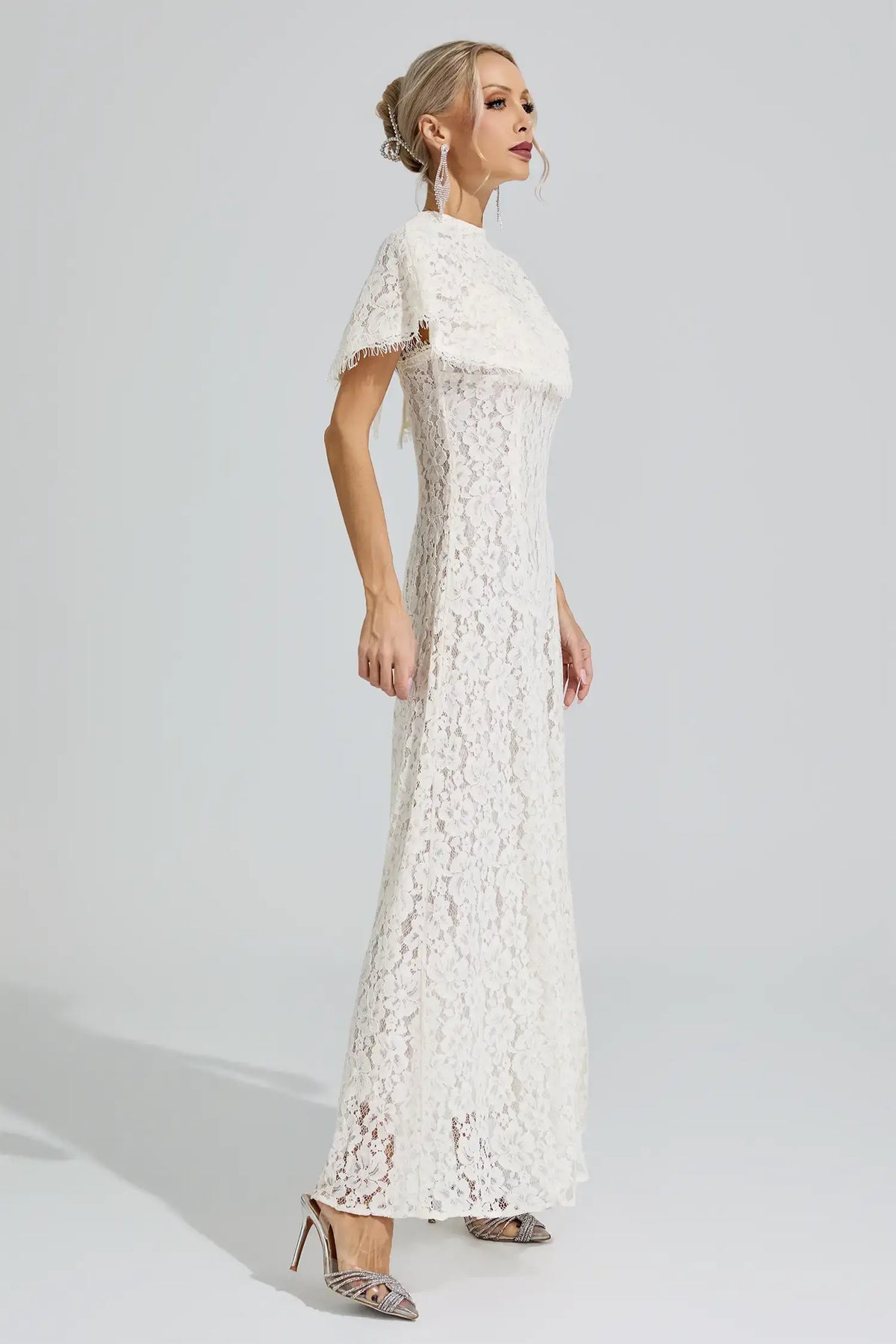 Catalina Apricot Lace Maxi Dress